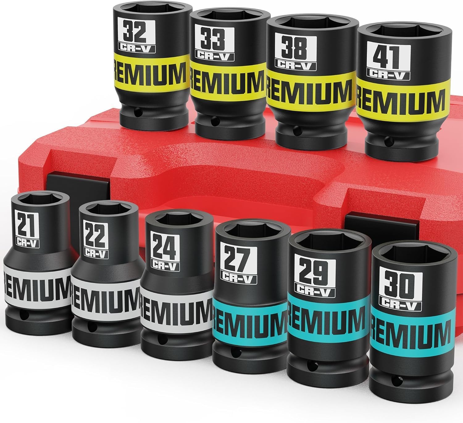 Aurlloct Set Chiavi a Bussola Esagonali 1 Pollice 10 Pezzi