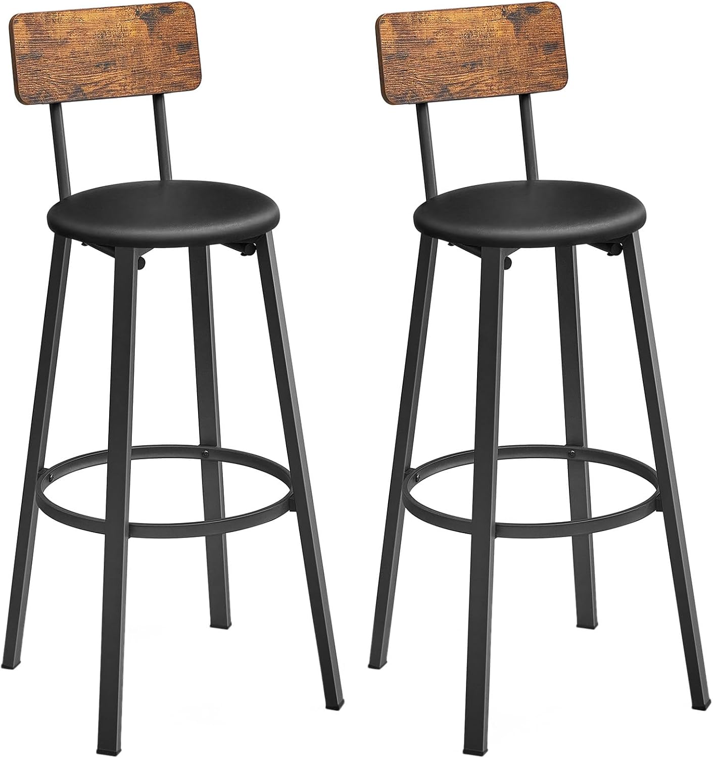 Vasagle Sgabelli da Bar Imbottiti in PU - Set da 2