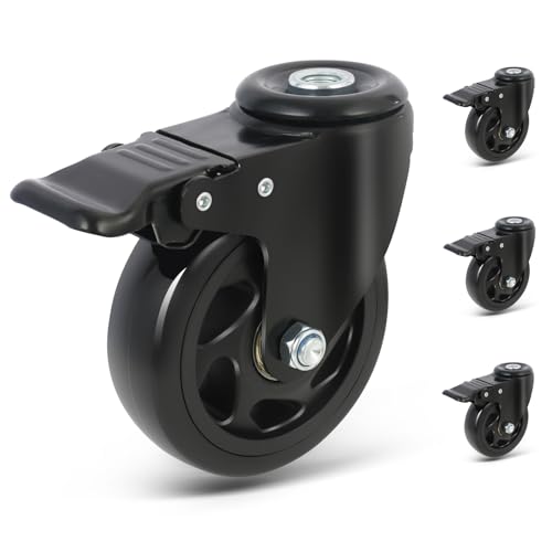 Rriuto Rotelle per Mobili con Freno 100mm (Set da 4)