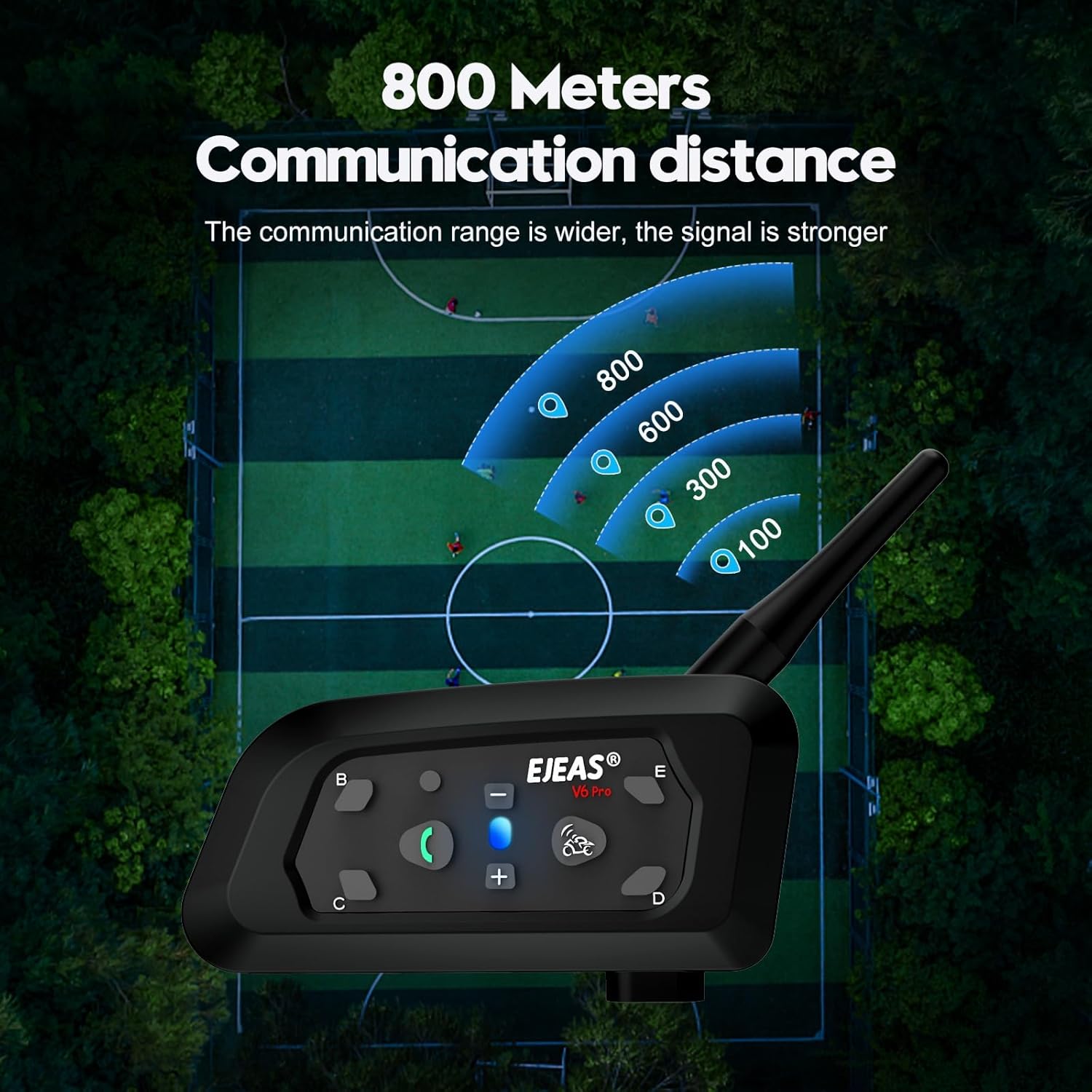 Ejeas V6C - Interfono Bluetooth per Arbitro di Calcio (2 Pack) - immagine 5