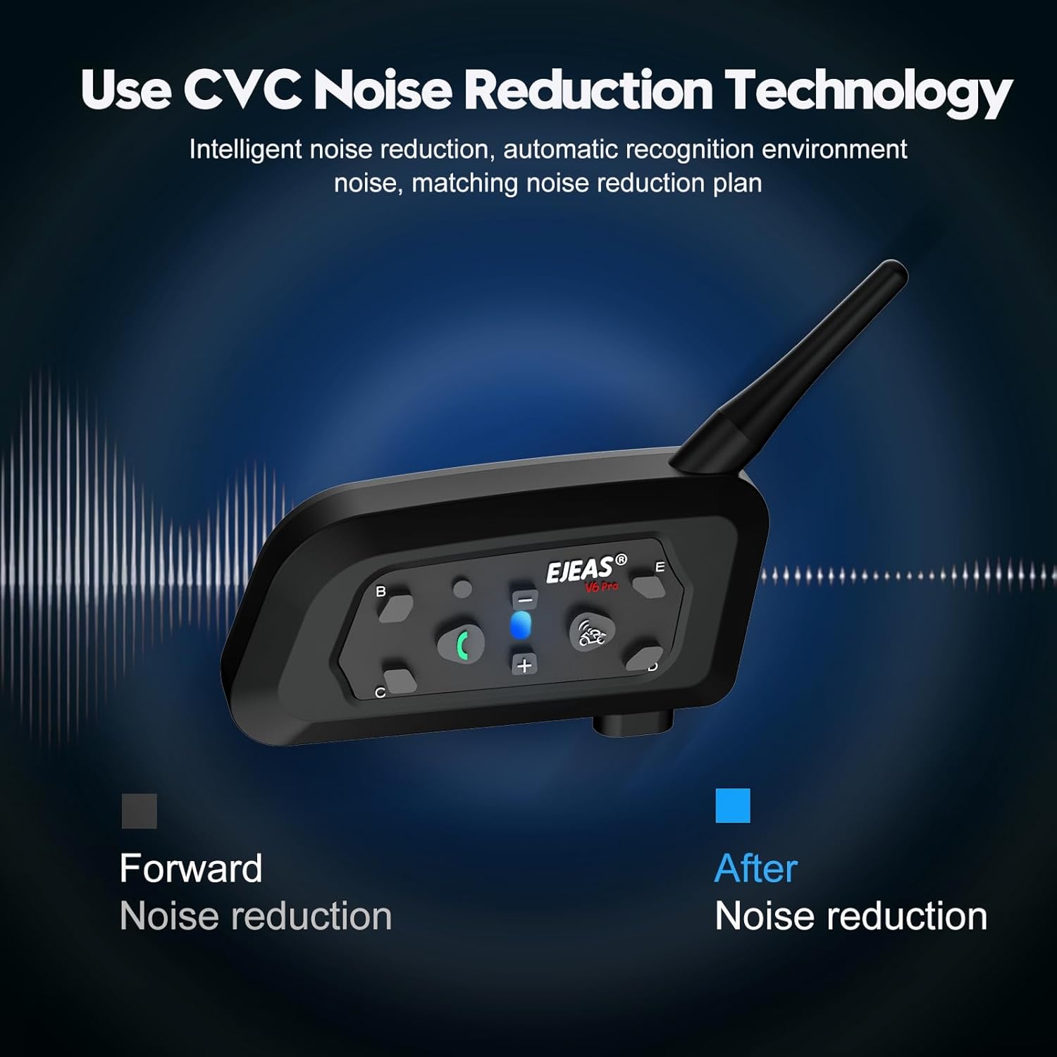 Ejeas V6C - Interfono Bluetooth per Arbitro di Calcio (2 Pack) - immagine 6