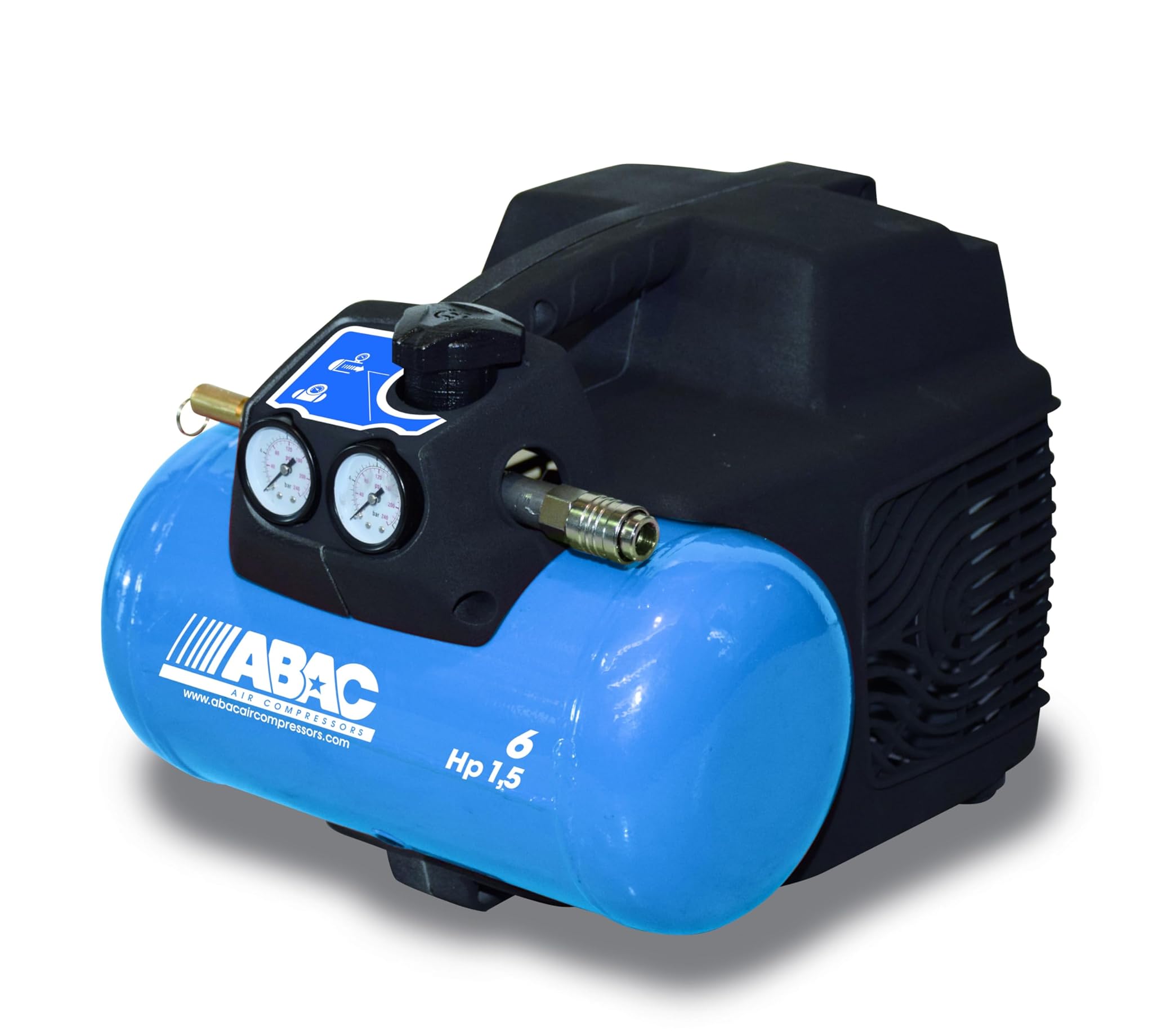 ABAC START O15, Compressore d'aria senza olio, 6 litri, 1,5 HP
