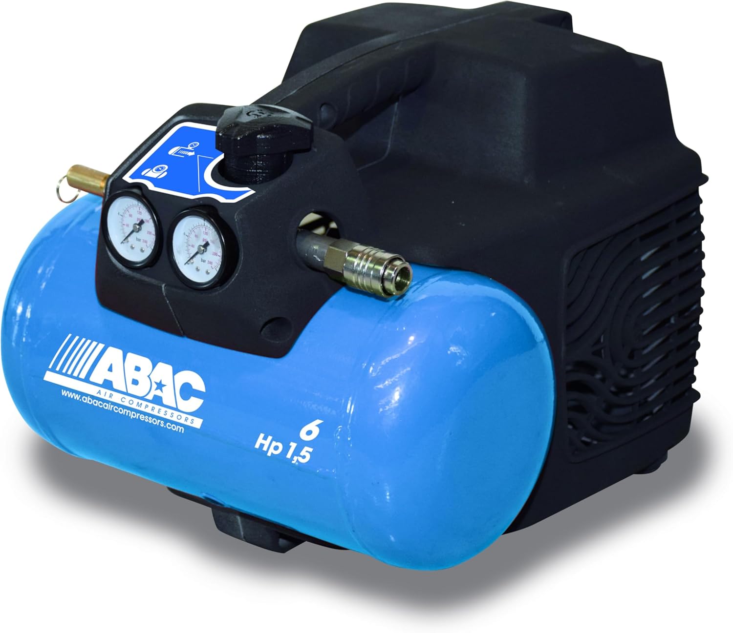ABAC START O15, Compressore d'aria senza olio, 6 litri, 1,5 HP - immagine 1
