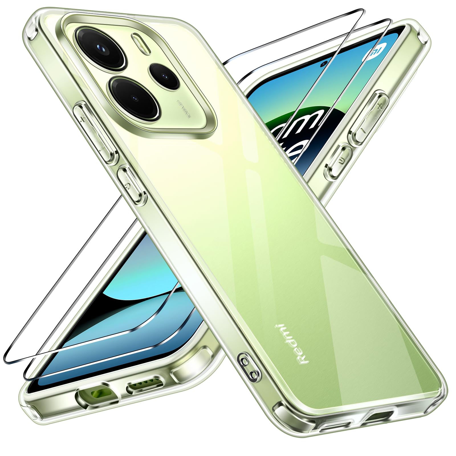 Ivoler Cover Trasparente per Xiaomi Redmi Note 14 4G