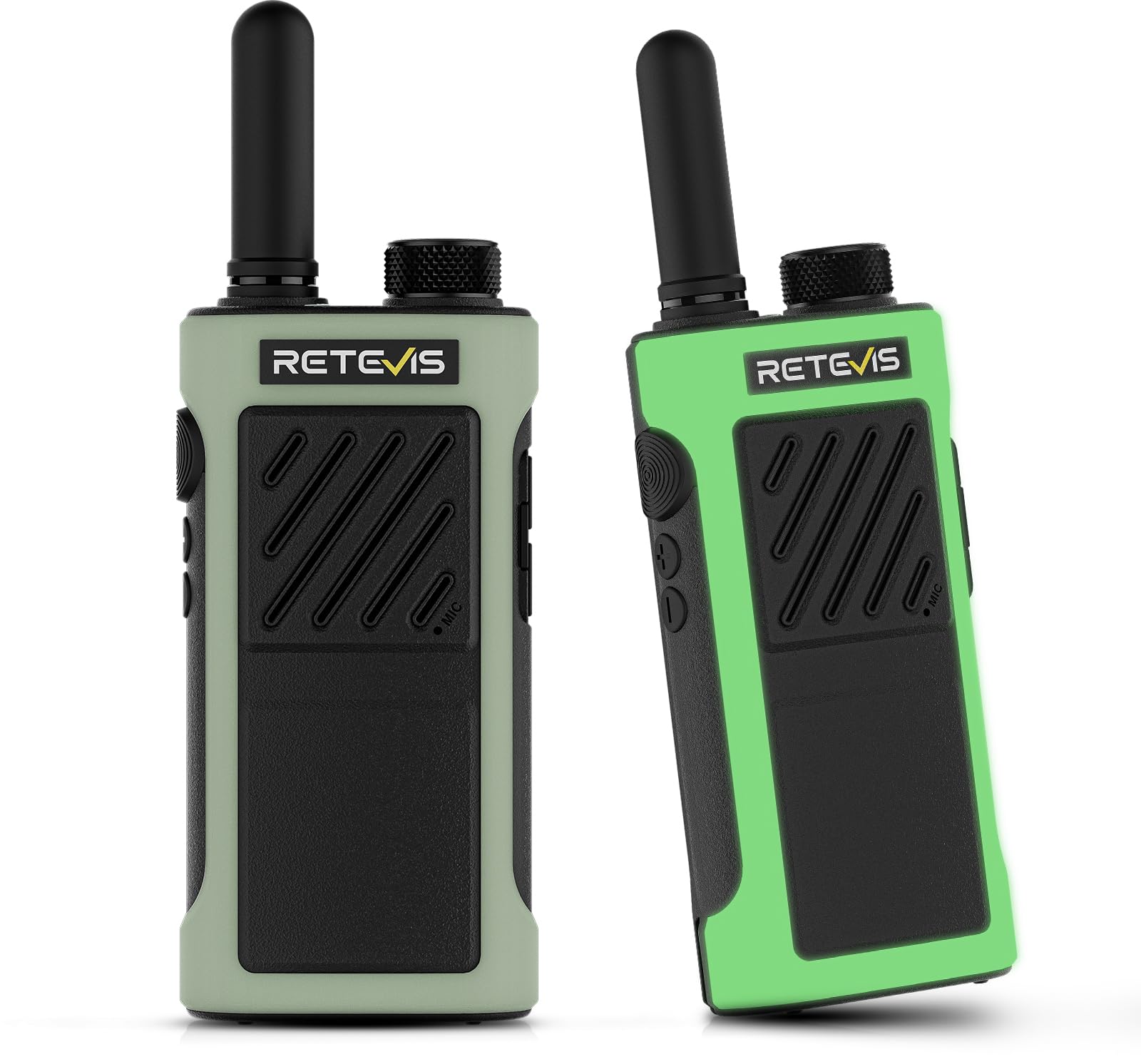 Retevis RB666P Walkie Talkie, Walkie-Talkie Professionale, Ricarica Rapida, 1500mAh, Tipo-C, 16 Canali, CTCSS/DCS, VOX, PMR446 Radio Bidirezionale per Famiglia, Campeggio (2 Pezzi, Nero)