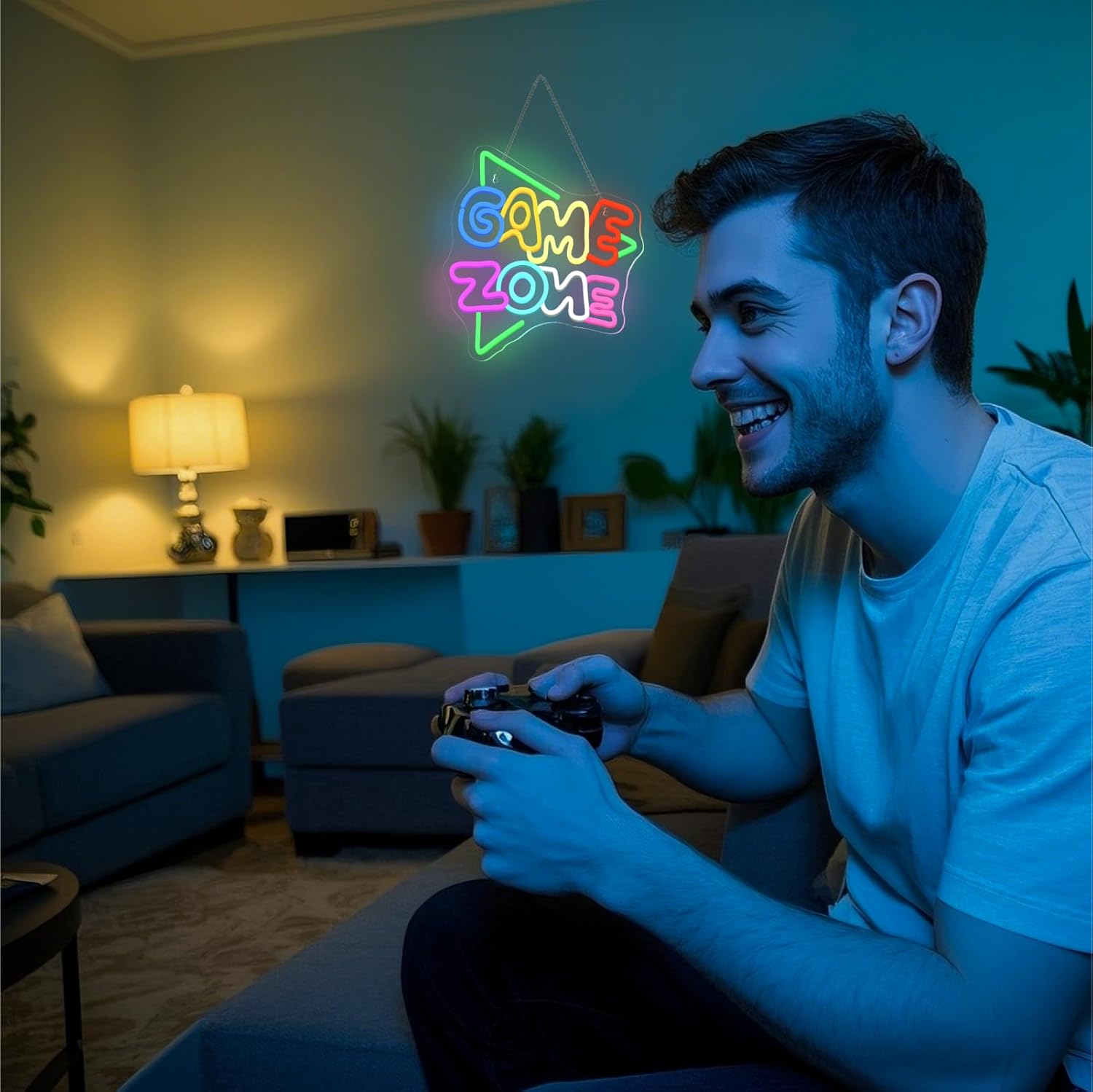 Game Zone - Cartello neon dimmerabile USB - immagine 2