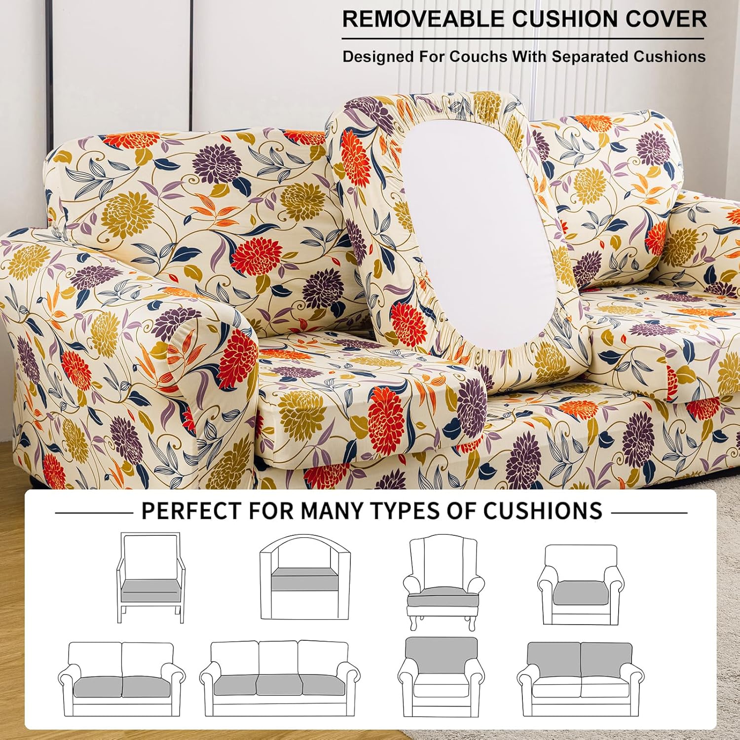 ARNTY Copridivano Elasticizzato con Cuscini Separati - immagine 3