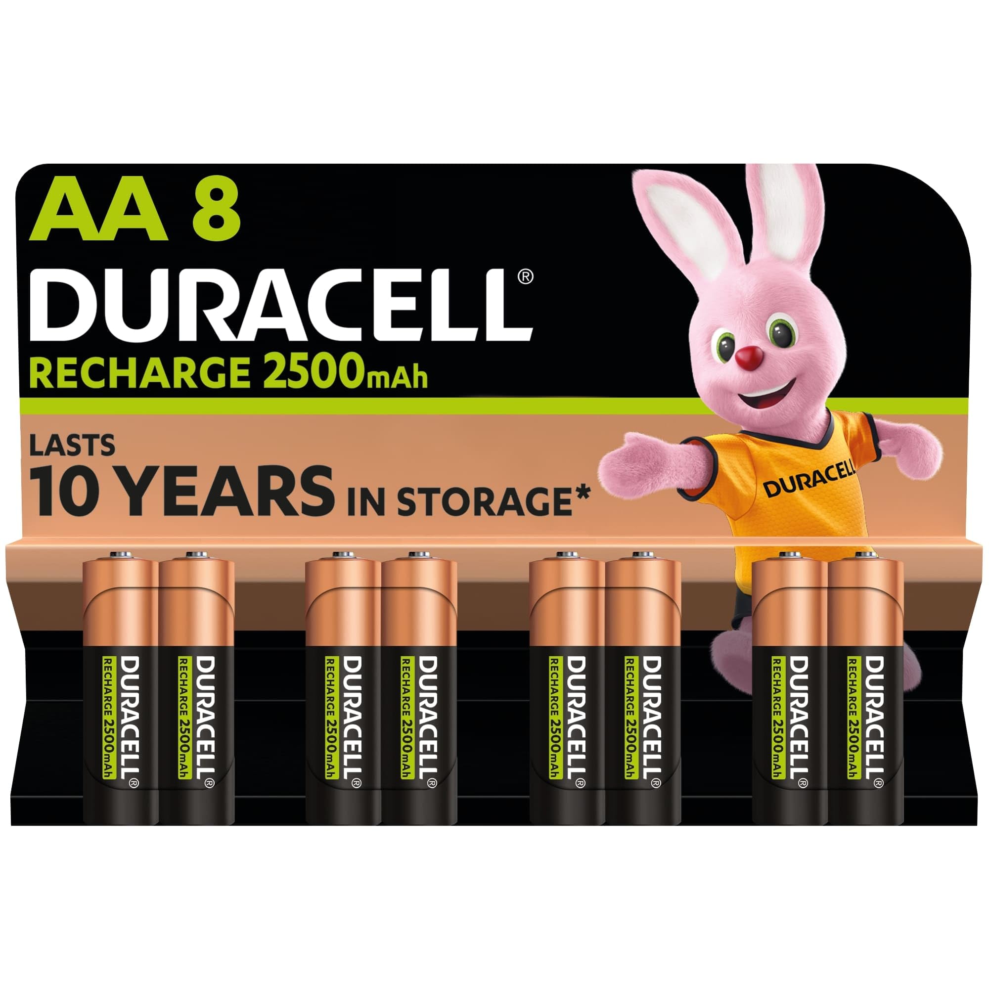 Duracell Batterie Ricaricabili AA NiMH 2500 mAh (8 pz)