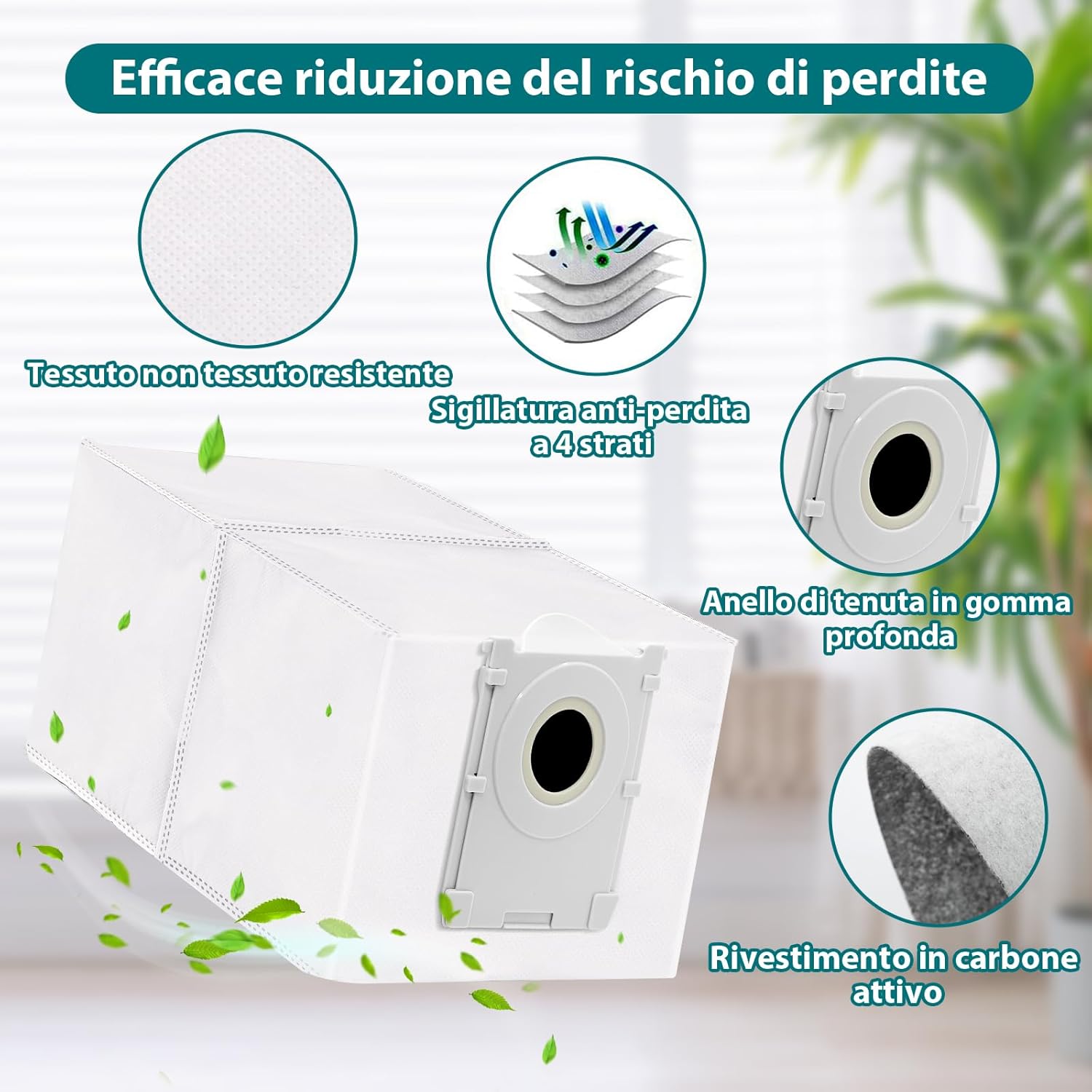 12 Sacchetti Compatibili Ecovacs Deebot 3,5L - immagine 4