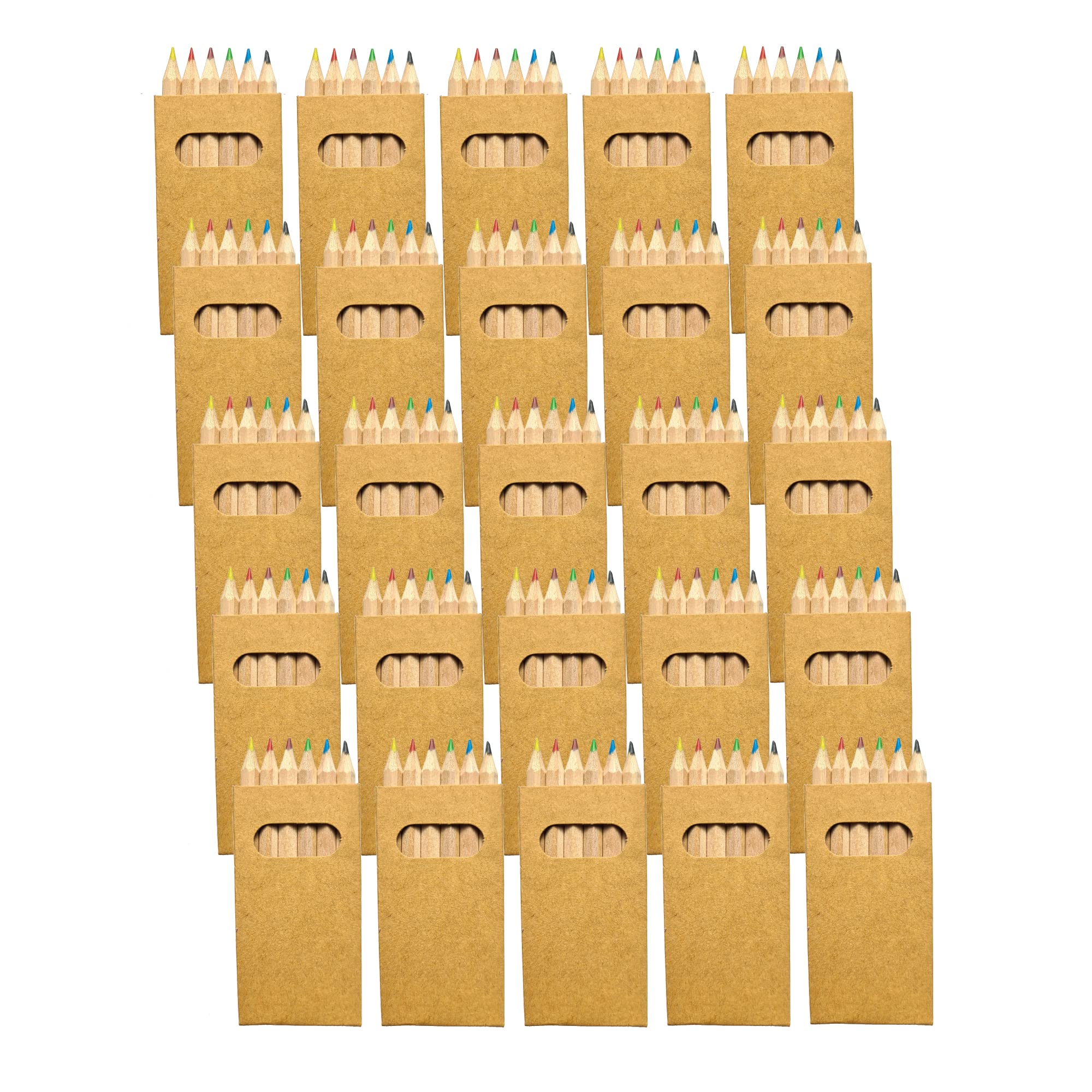 Set 100 Scatoline con 6 Matite Colorate Ciascuna