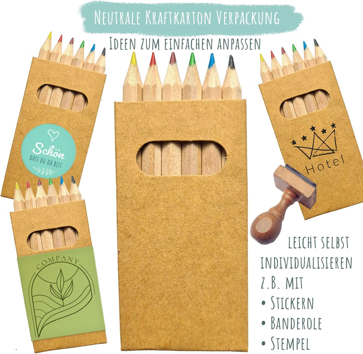 Set 100 Scatoline con 6 Matite Colorate Ciascuna - immagine 4