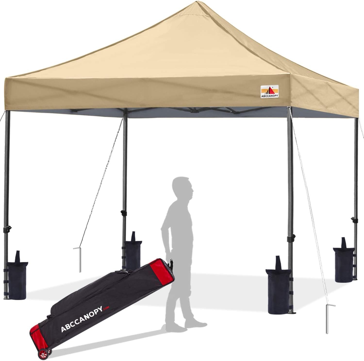 Abccanopy Gazebo Pop-Up Resistente 2,5x2,5m, Beige - immagine 1