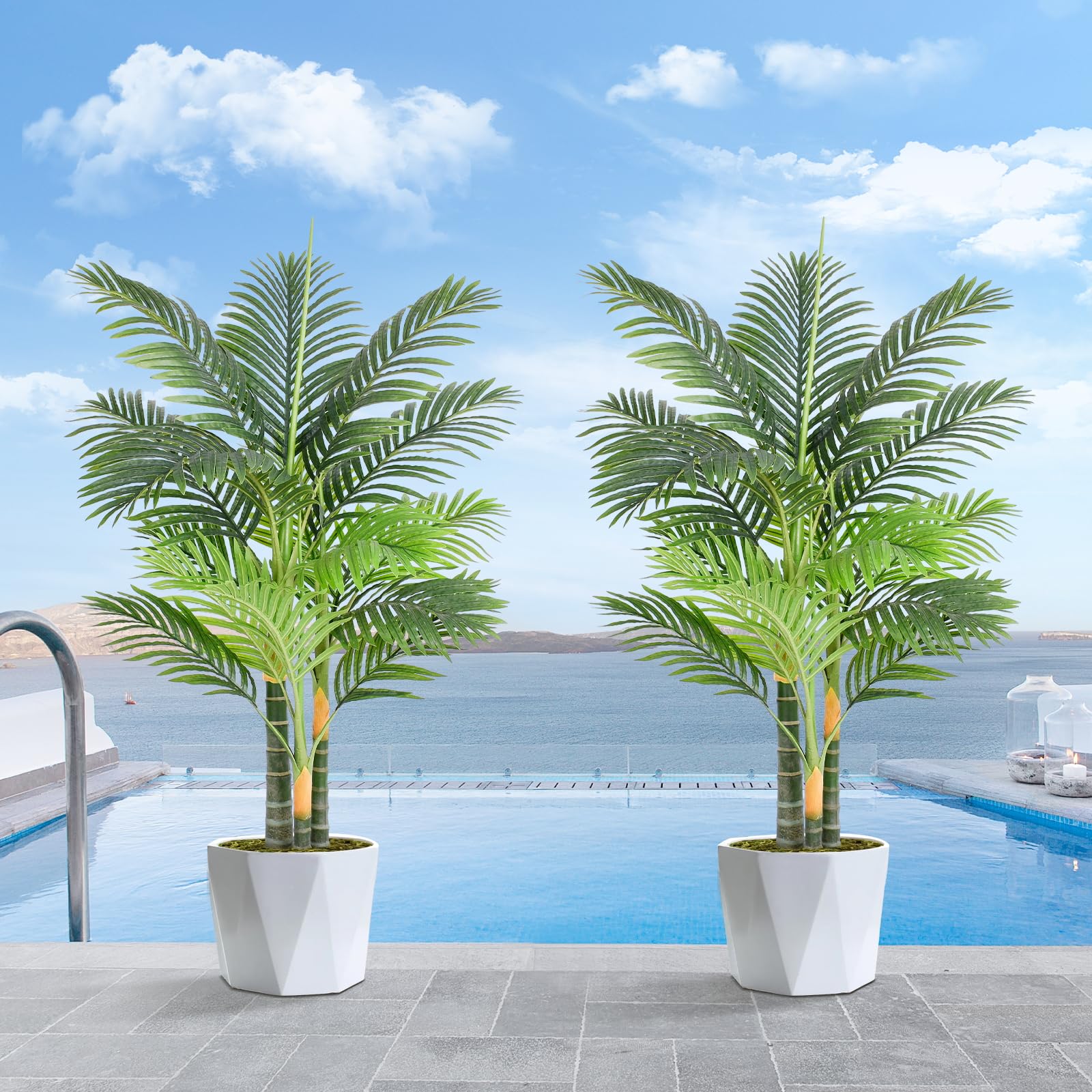 Keeplush Piante Finte Tripla Dorata 120cm (2 Pack)