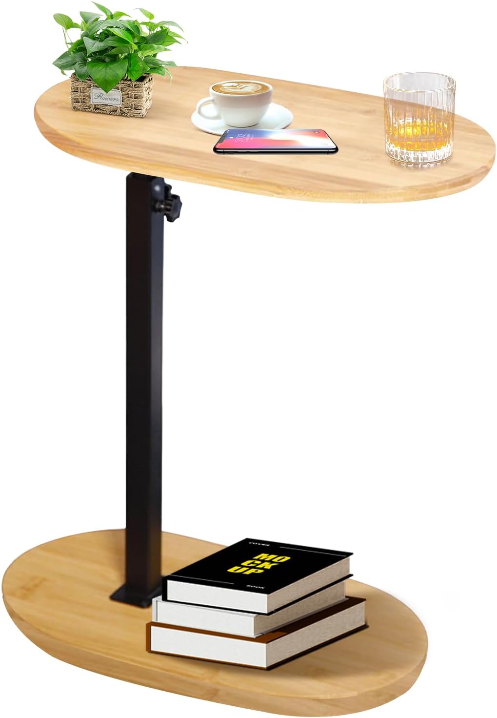 Tavolino Laterale a C Regolabile in Altezza - immagine 1