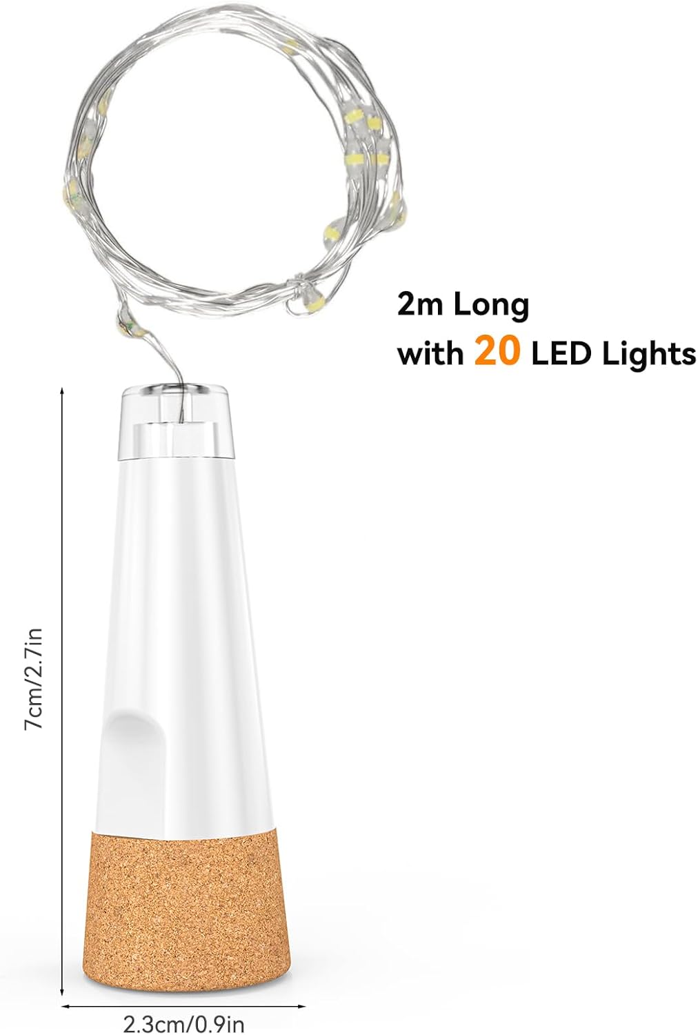 Ousmin Luci Stringa Ricaricabili USB con Sughero - immagine 2