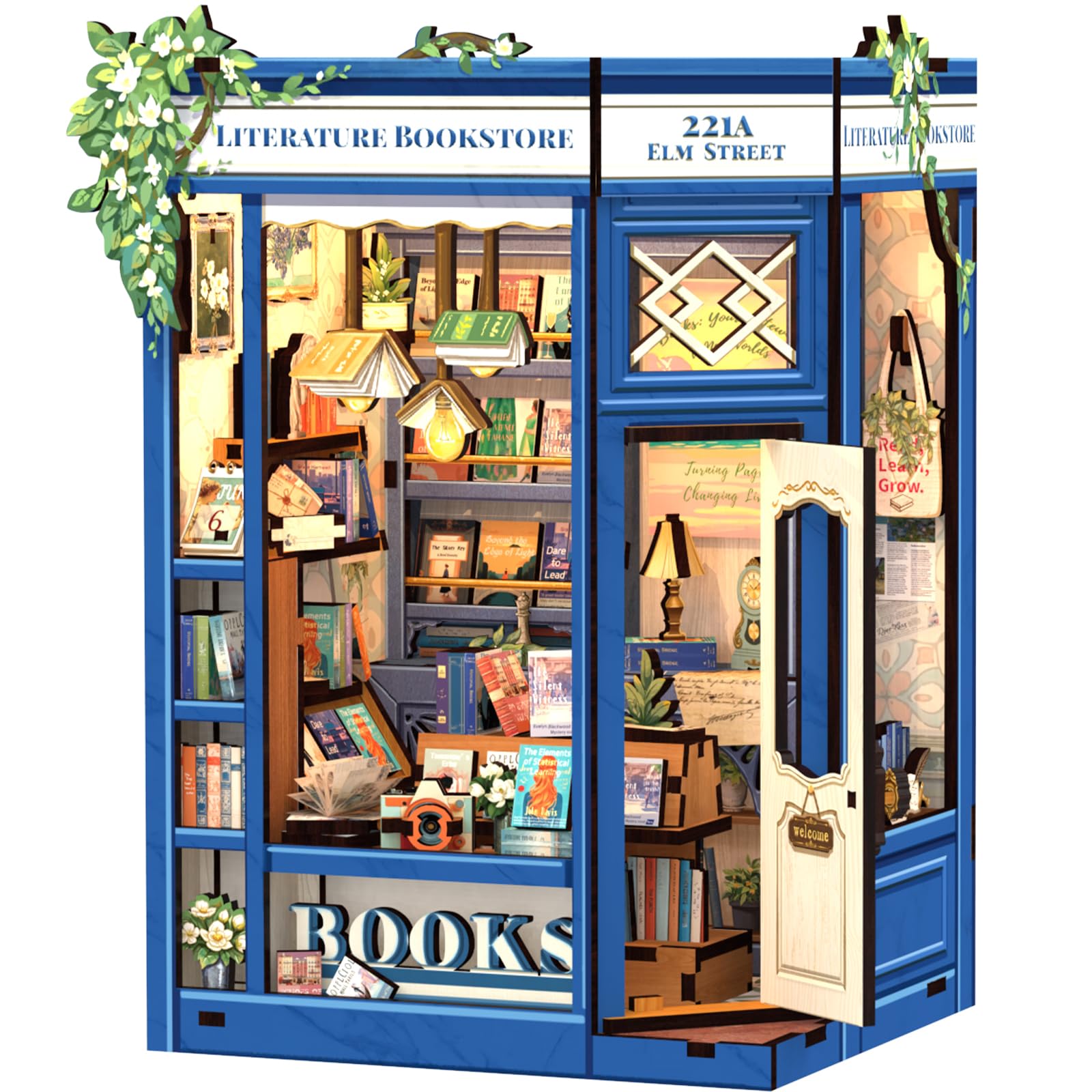 CUTEBEE Book Nook Kit - Miniatura Fai da Te per Adulti