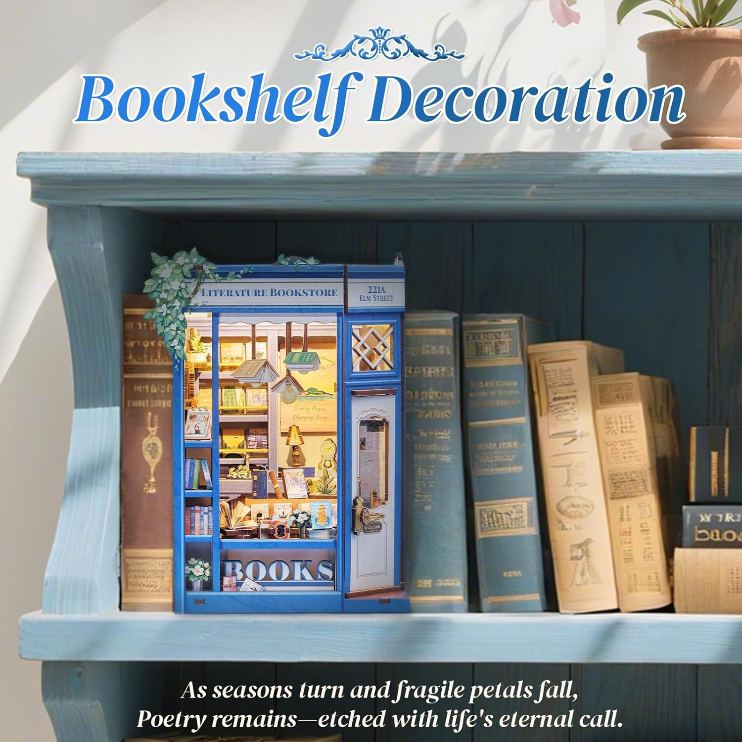 CUTEBEE Book Nook Kit - Miniatura Fai da Te per Adulti - immagine 7