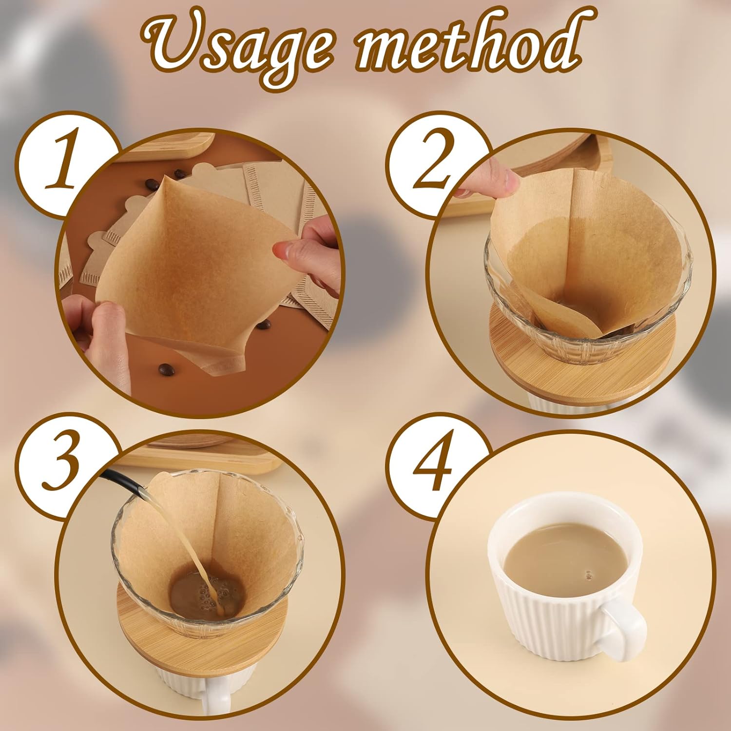 160 Pezzi Filtri Caffè Americano Forma a U (8-12 Tazze) - immagine 3