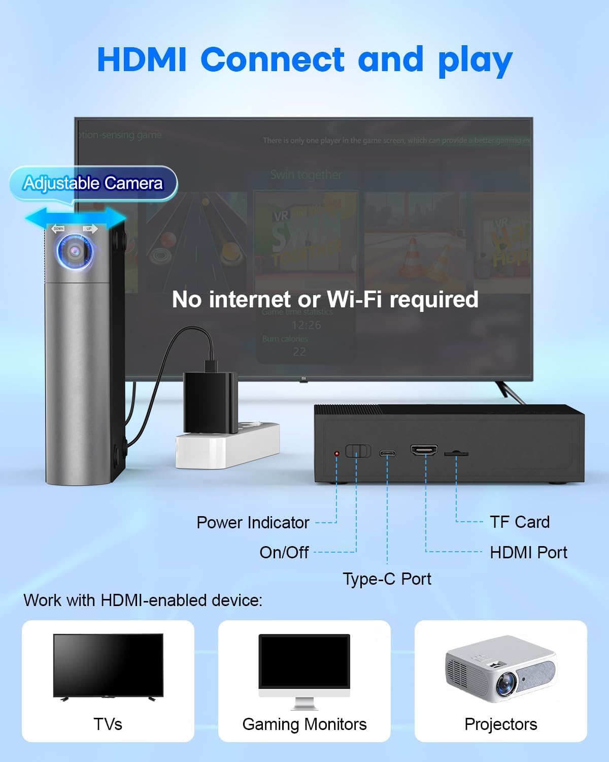 Console Giochi TV per Bambini con Sensore di Movimento AR - immagine 6