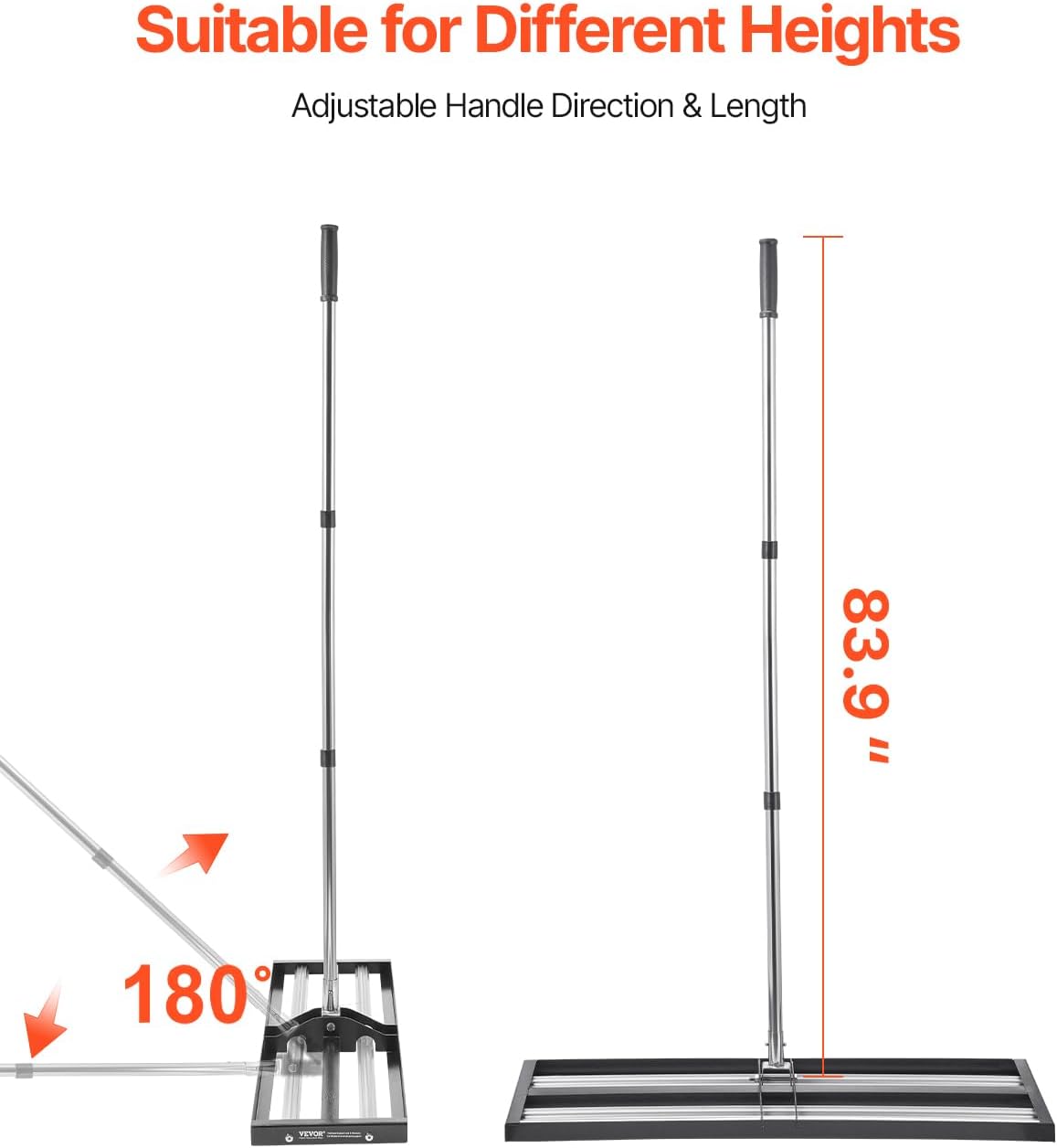Vevor Rastrello Livellatore Prato con Manico Regolabile - immagine 4