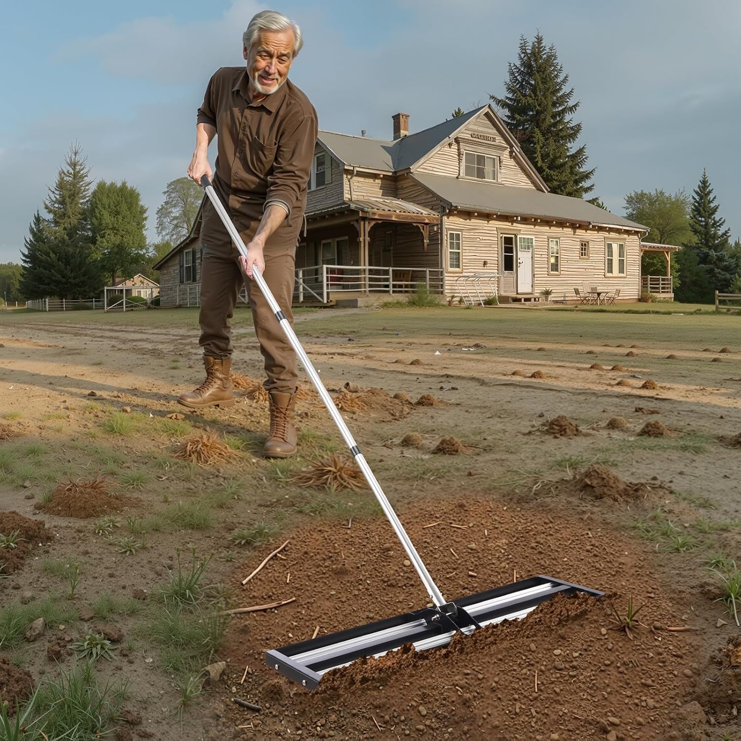 Vevor Rastrello Livellatore Prato con Manico Regolabile - immagine 8