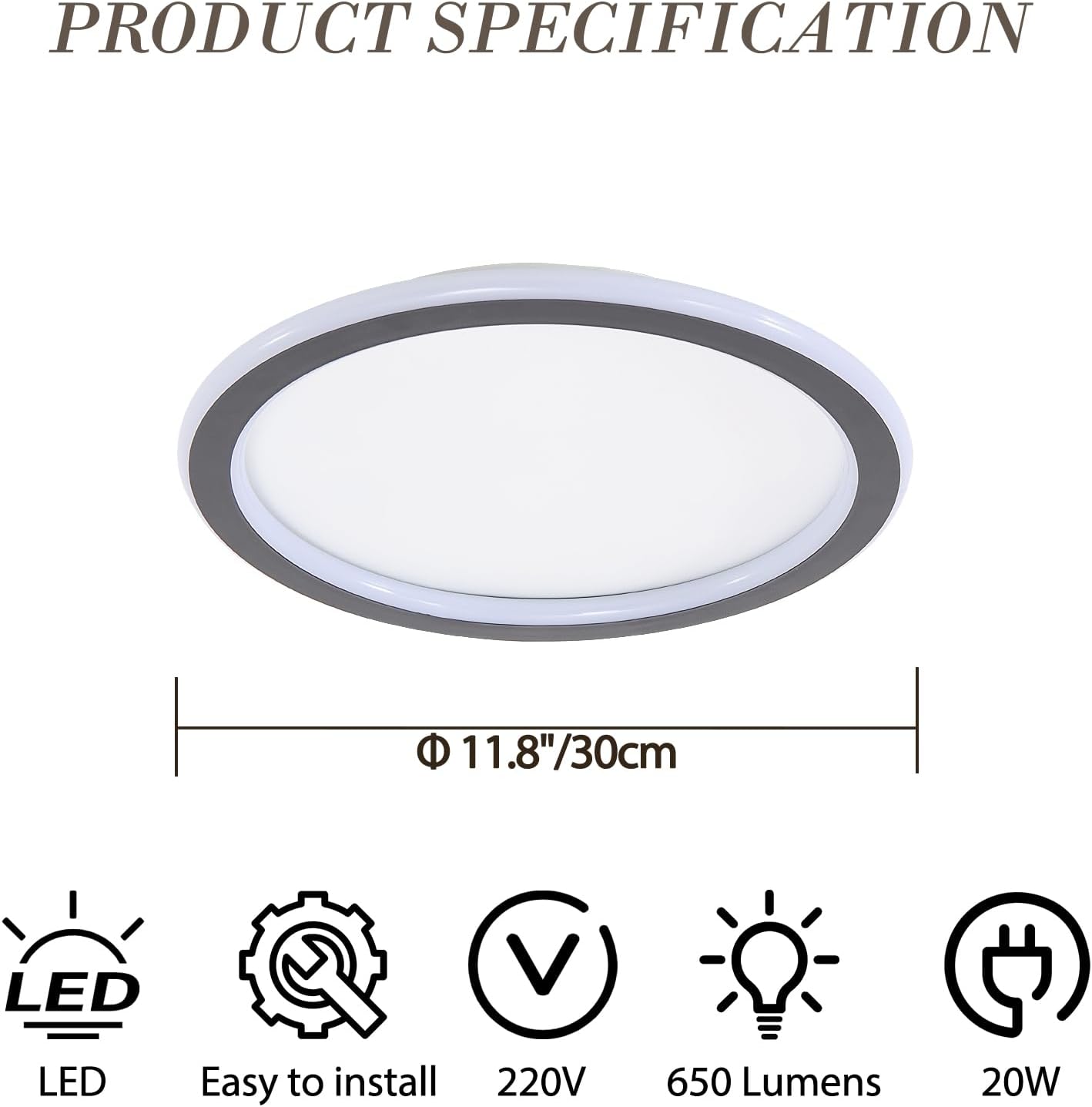 Schindora Plafoniera LED Soffitto Dimmerabile 20W - immagine 3
