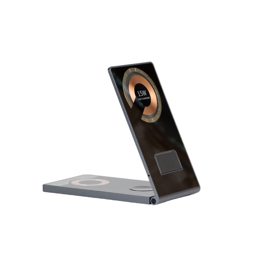 Tappetino Ricarica Wireless Pieghevole 15W 4 in 1