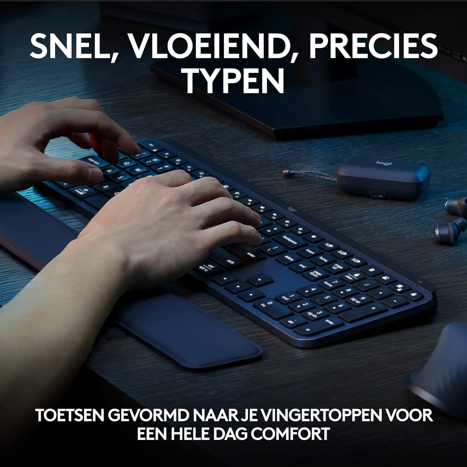 Logitech MX Keys S - Grafite, Layout Inglese QWERTY - immagine 2