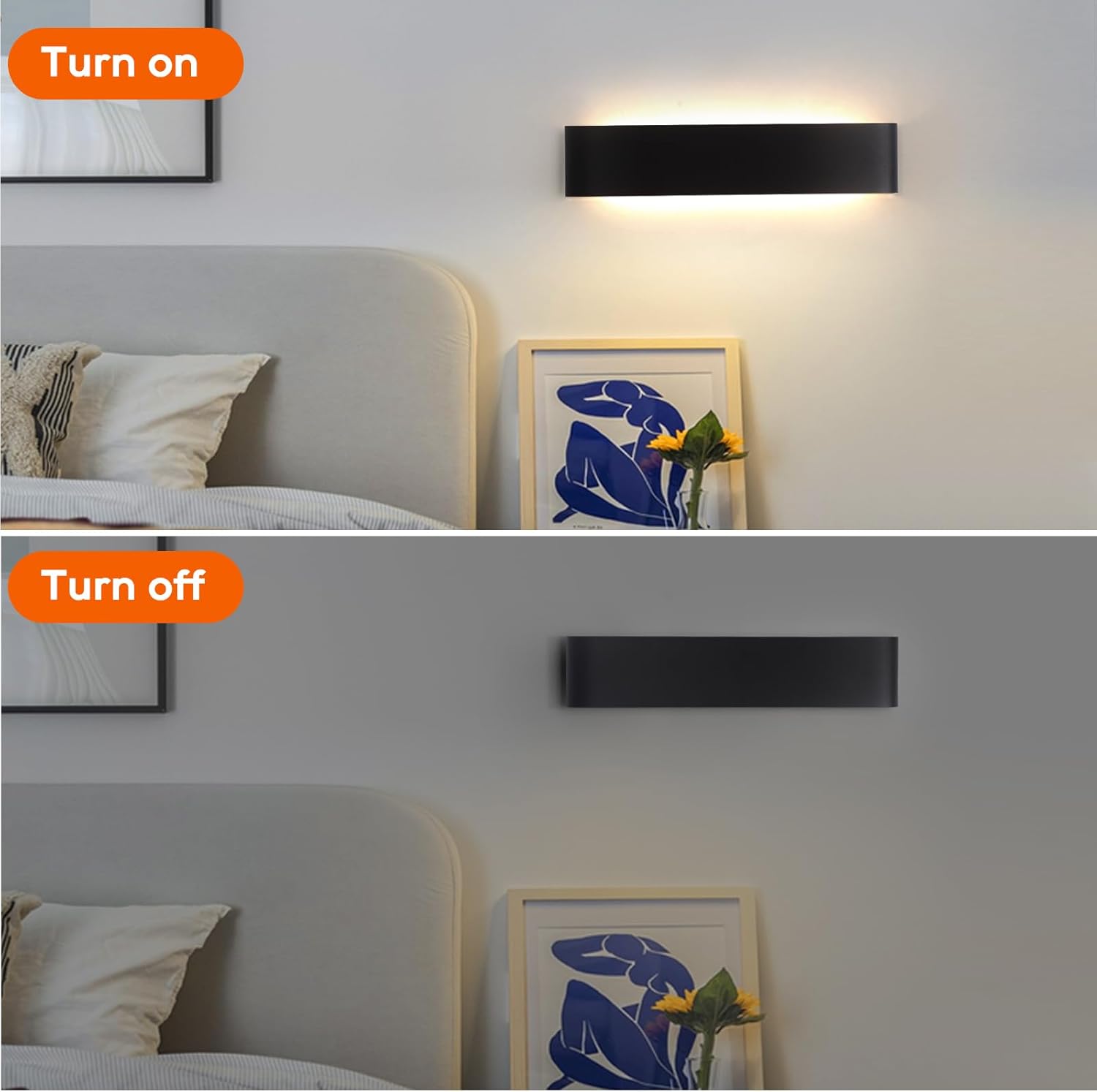 Fupe Applique da Parete Interno LED 24W, 4 Pezzi - immagine 6