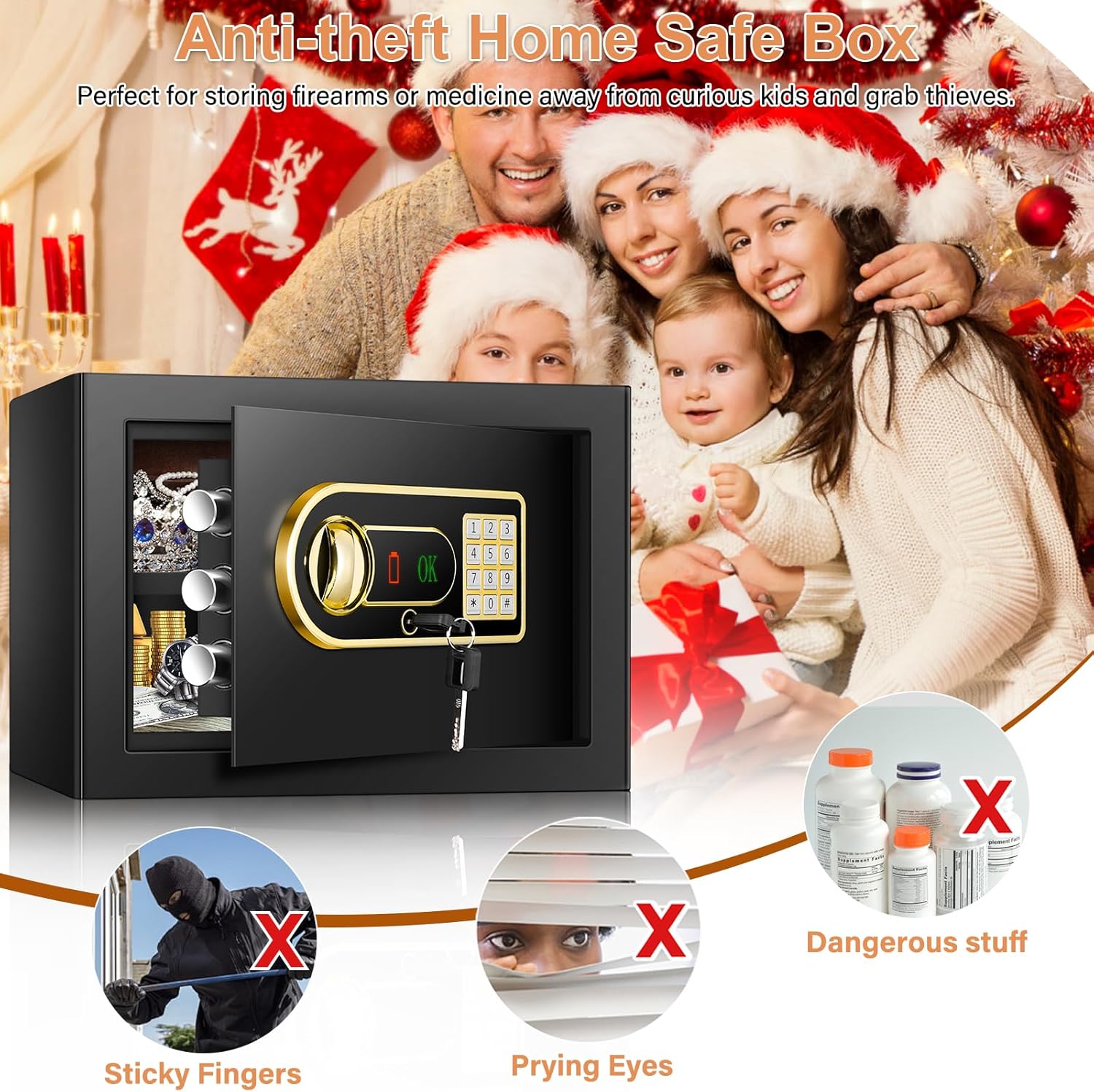 Mejasg Cassaforte 25L Ignifuga e Impermeabile - immagine 5