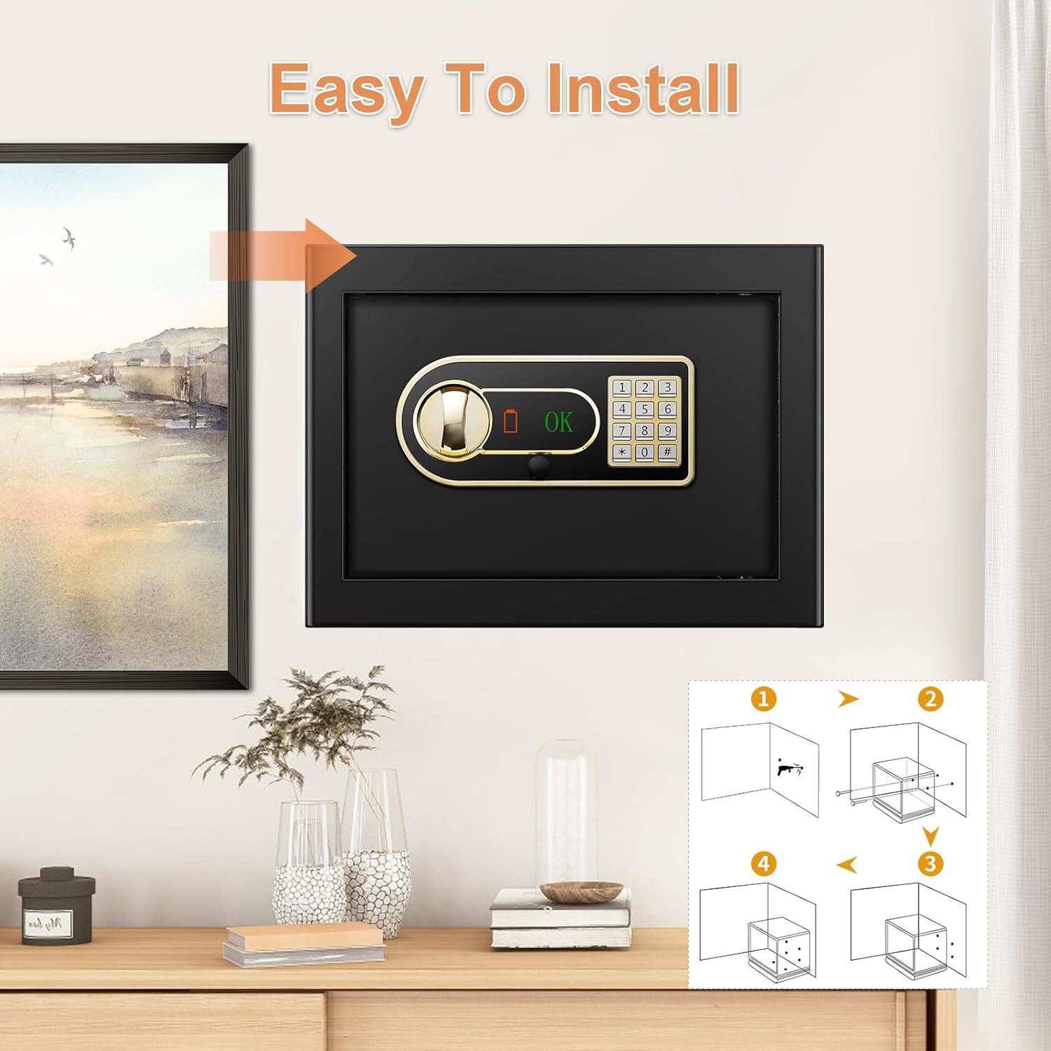 Mejasg Cassaforte 25L Ignifuga e Impermeabile - immagine 8