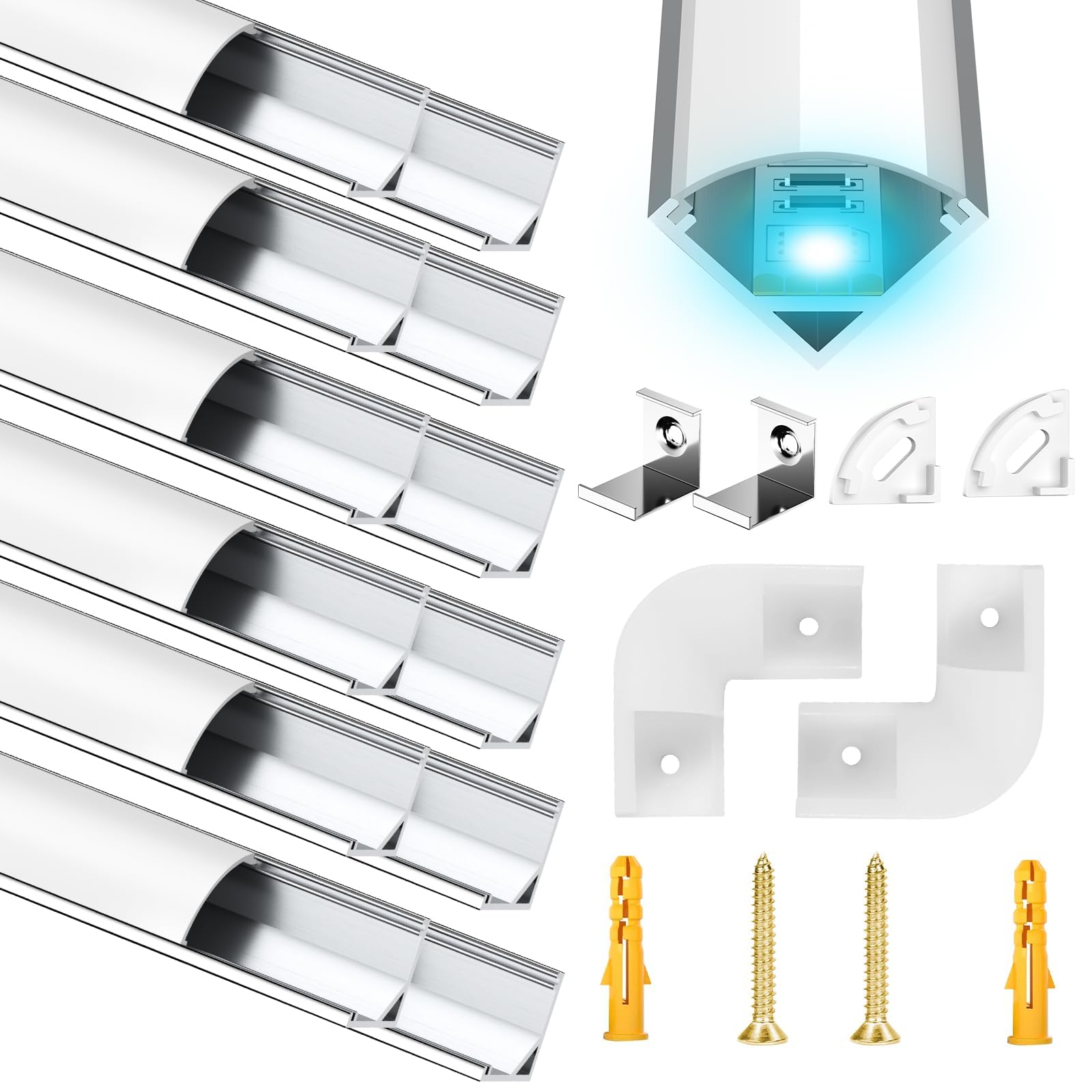 Profilo LED in Alluminio a V (12x1m)