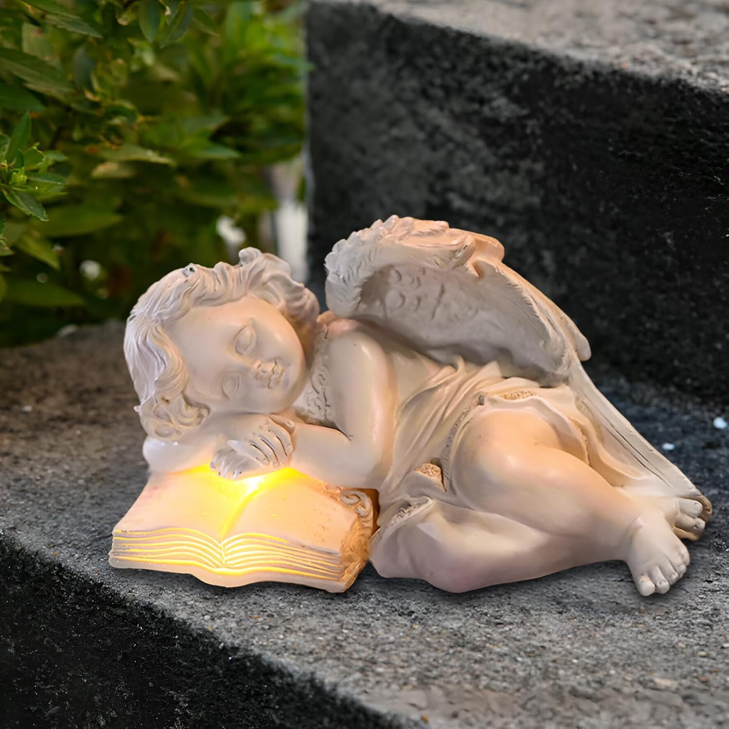 Statue da Giardino Angelo Custode con Luci LED - immagine 5