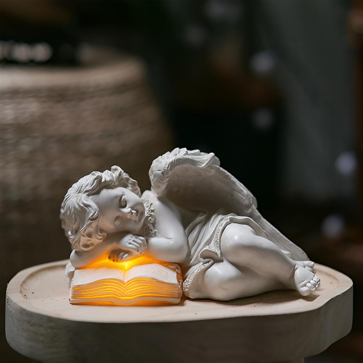 Statue da Giardino Angelo Custode con Luci LED - immagine 8