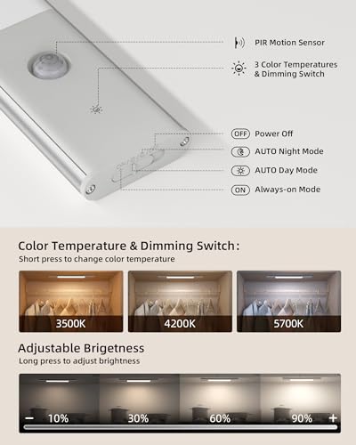 EZVALO Luce Sottopensile Cucina LED Wireless 38CM (2 pz) - immagine 3