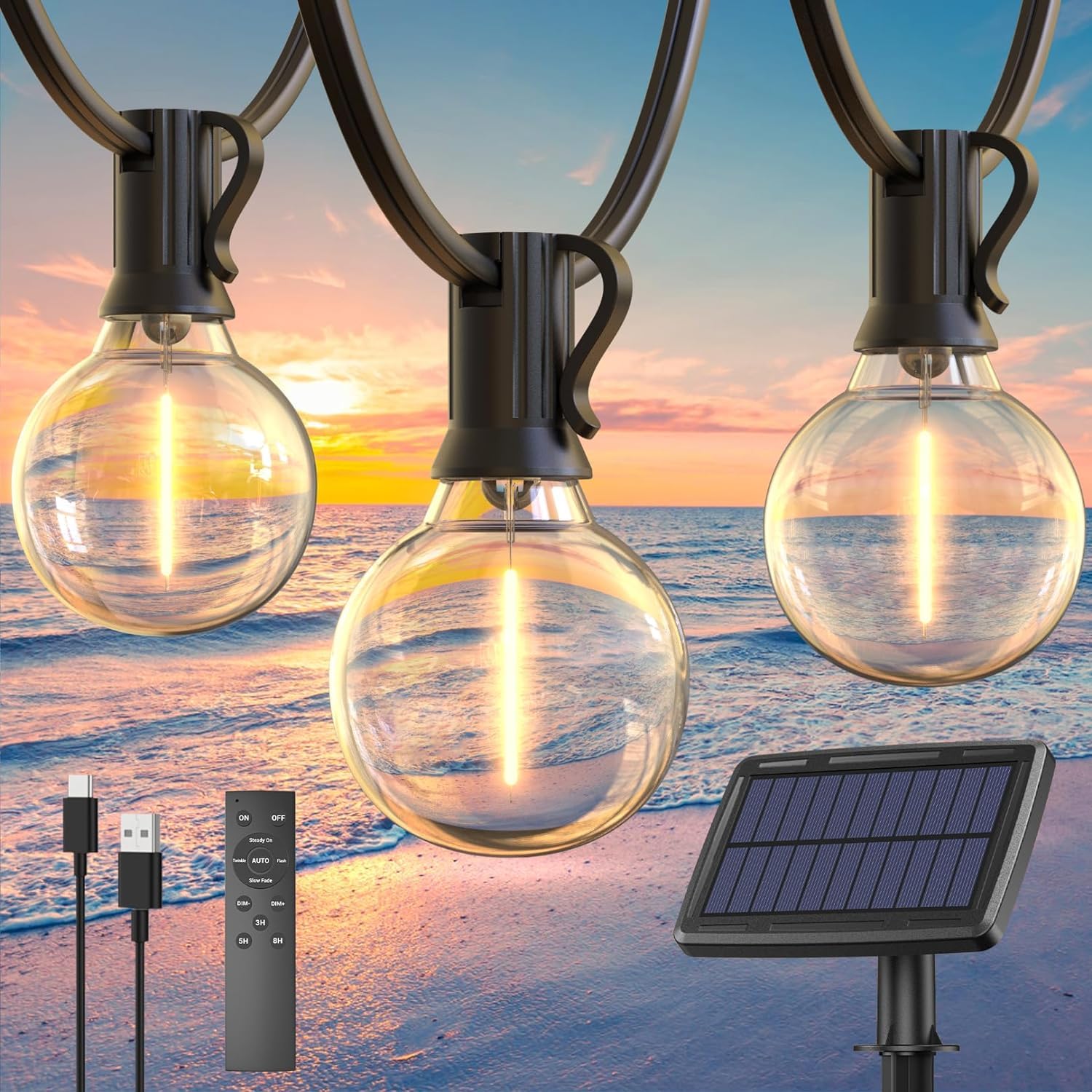 Quntis Luci Solari da Esterno G40 LED 12M