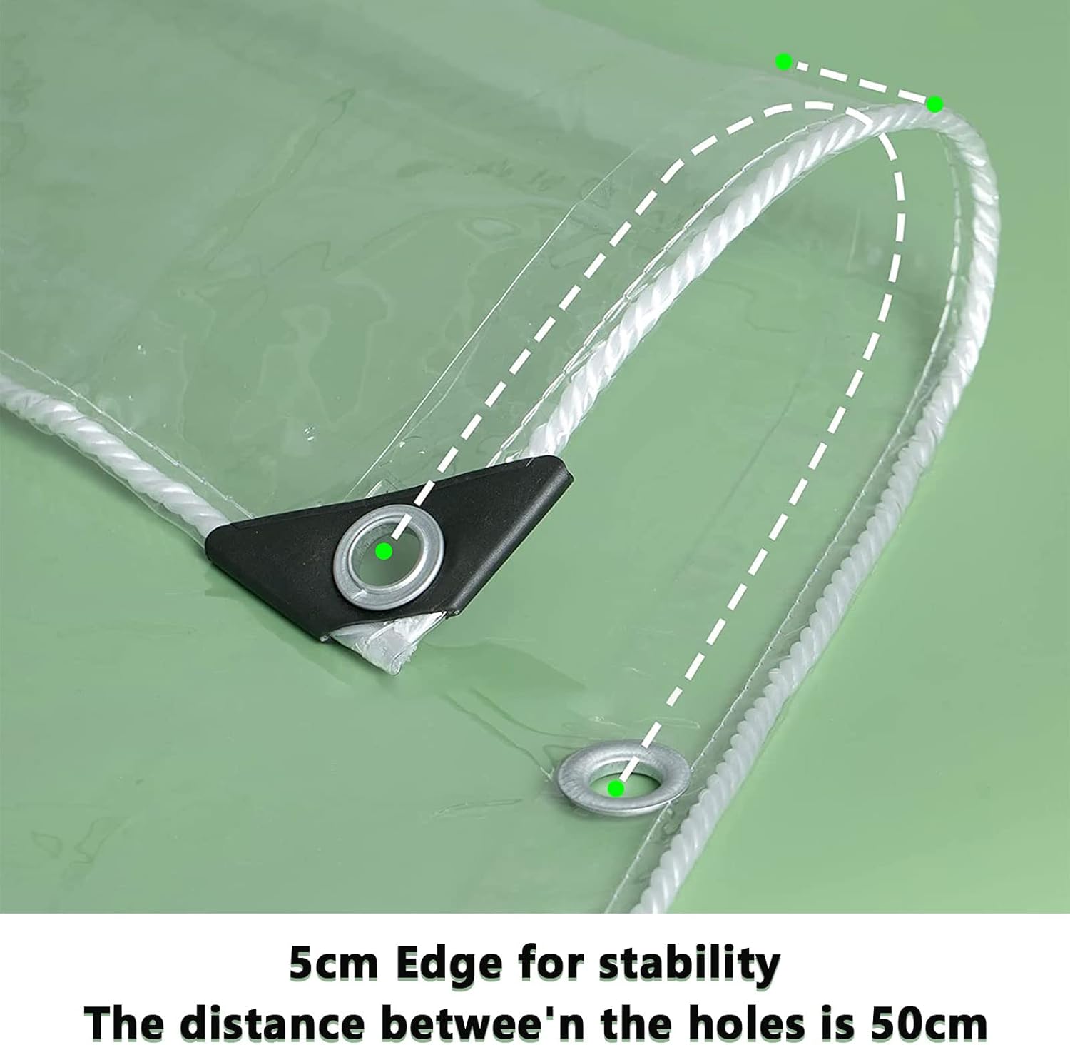 Jianyana Telone Trasparente Impermeabile 420g/m² (2x4m) - immagine 4