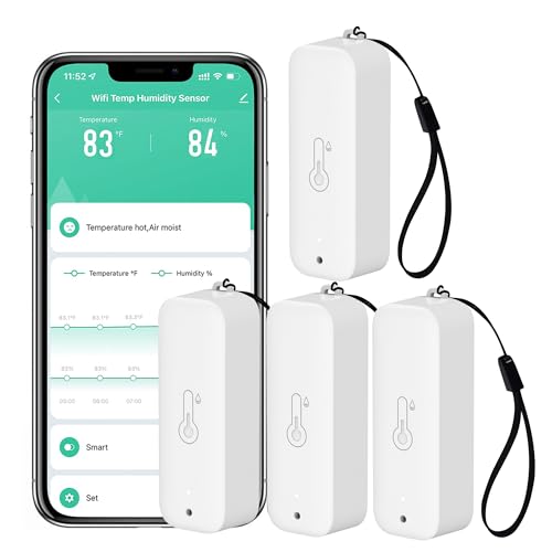 Sensore Termometro Igrometro WiFi con Notifica App (4pz)