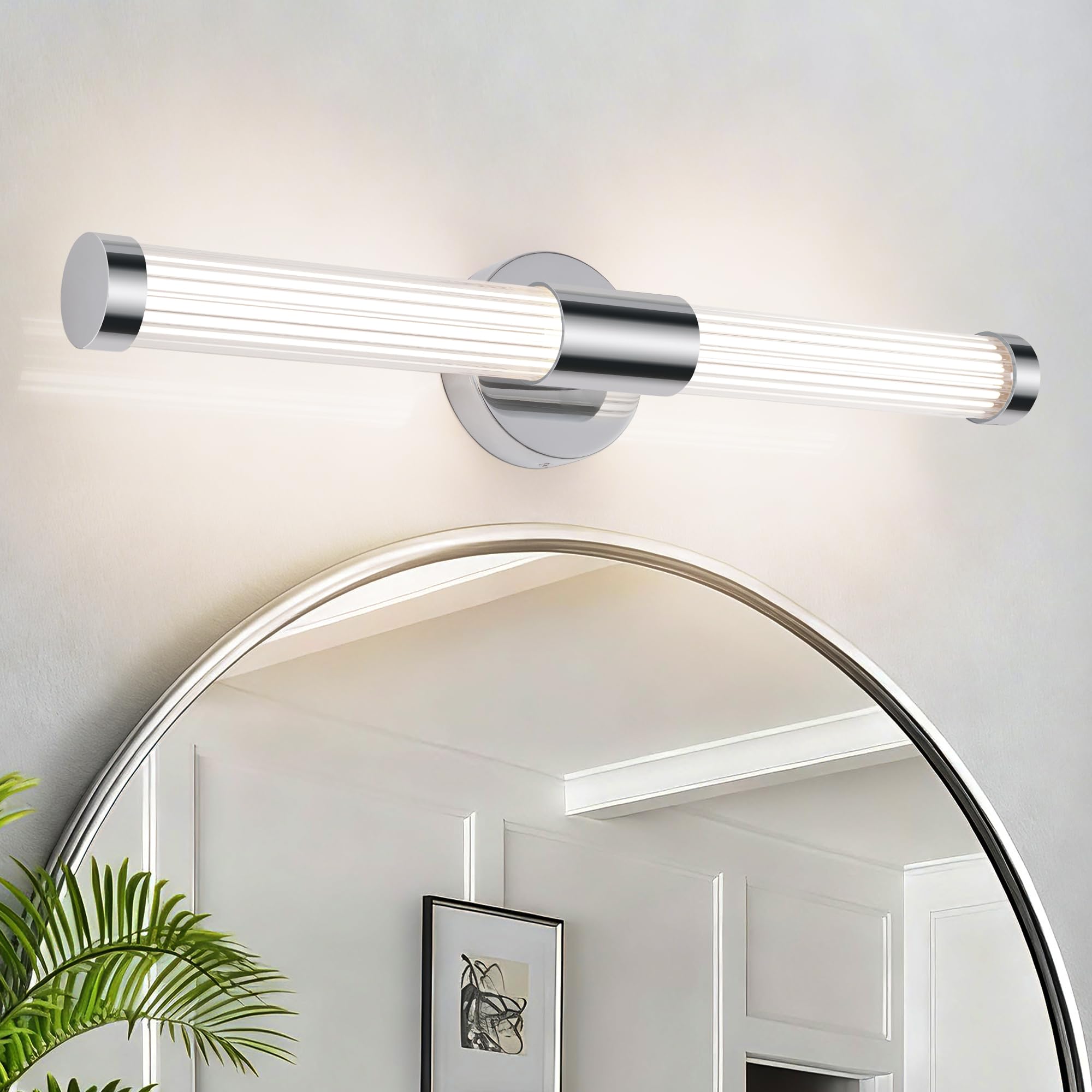 Mantolite LED Lampada a Specchio Bagno 60.5cm 12W, Cromo