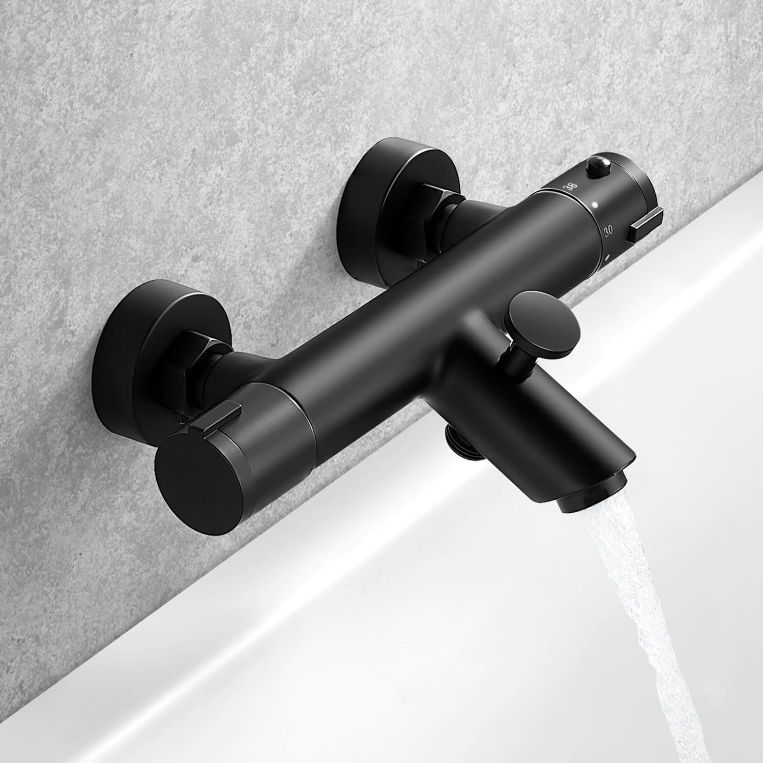Bevankly Rubinetto Termostatico per Vasca, Nero