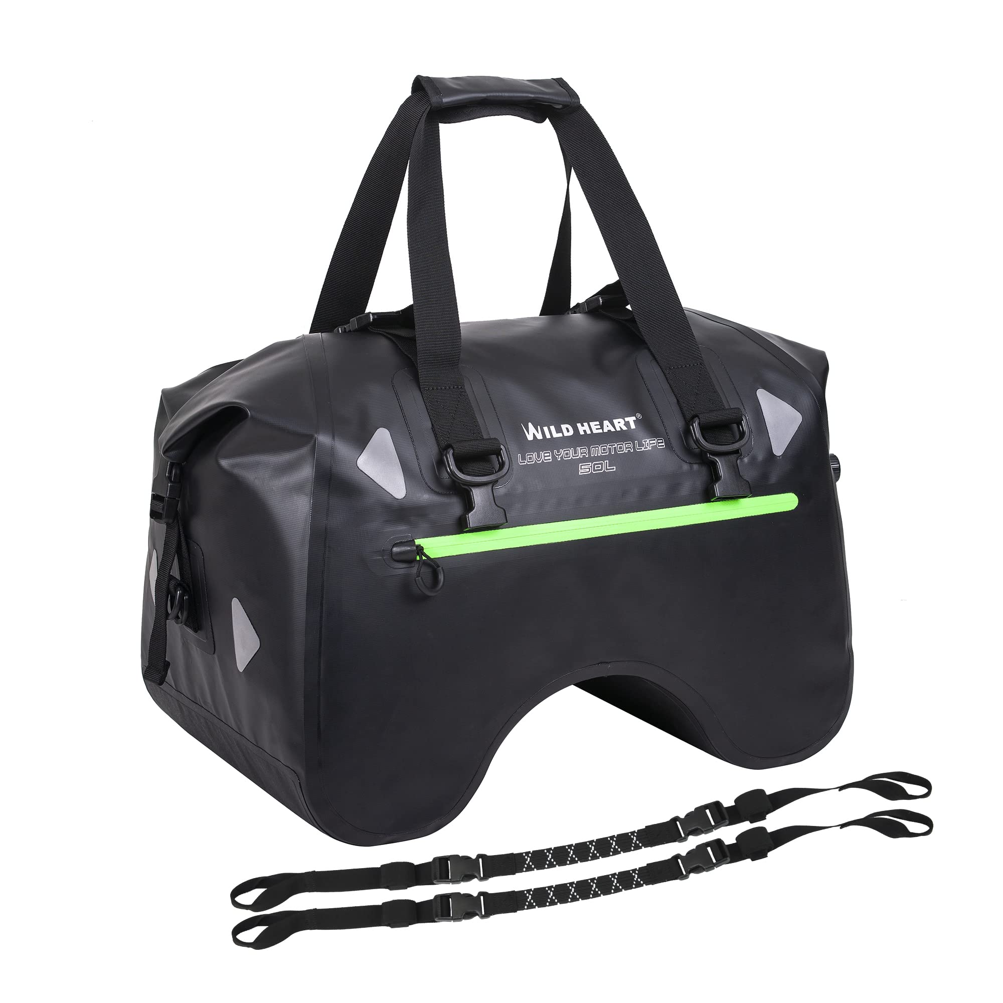 Wild Heart Borsa Posteriore Moto Impermeabile 50 Litri