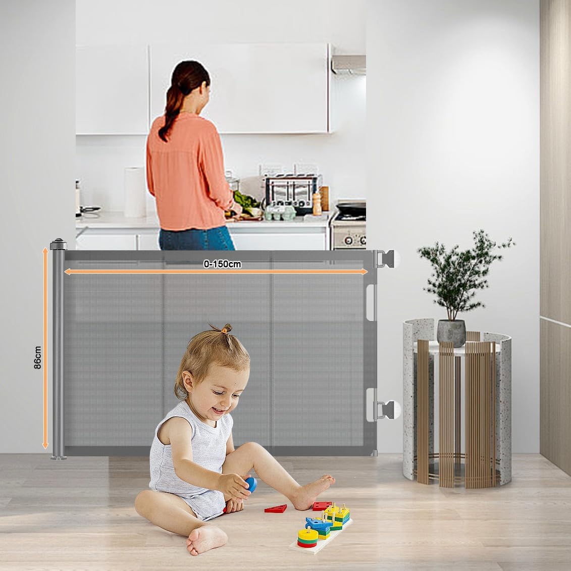 Griglia di Protezione Scale Estensibile Senza Foratura - immagine 3