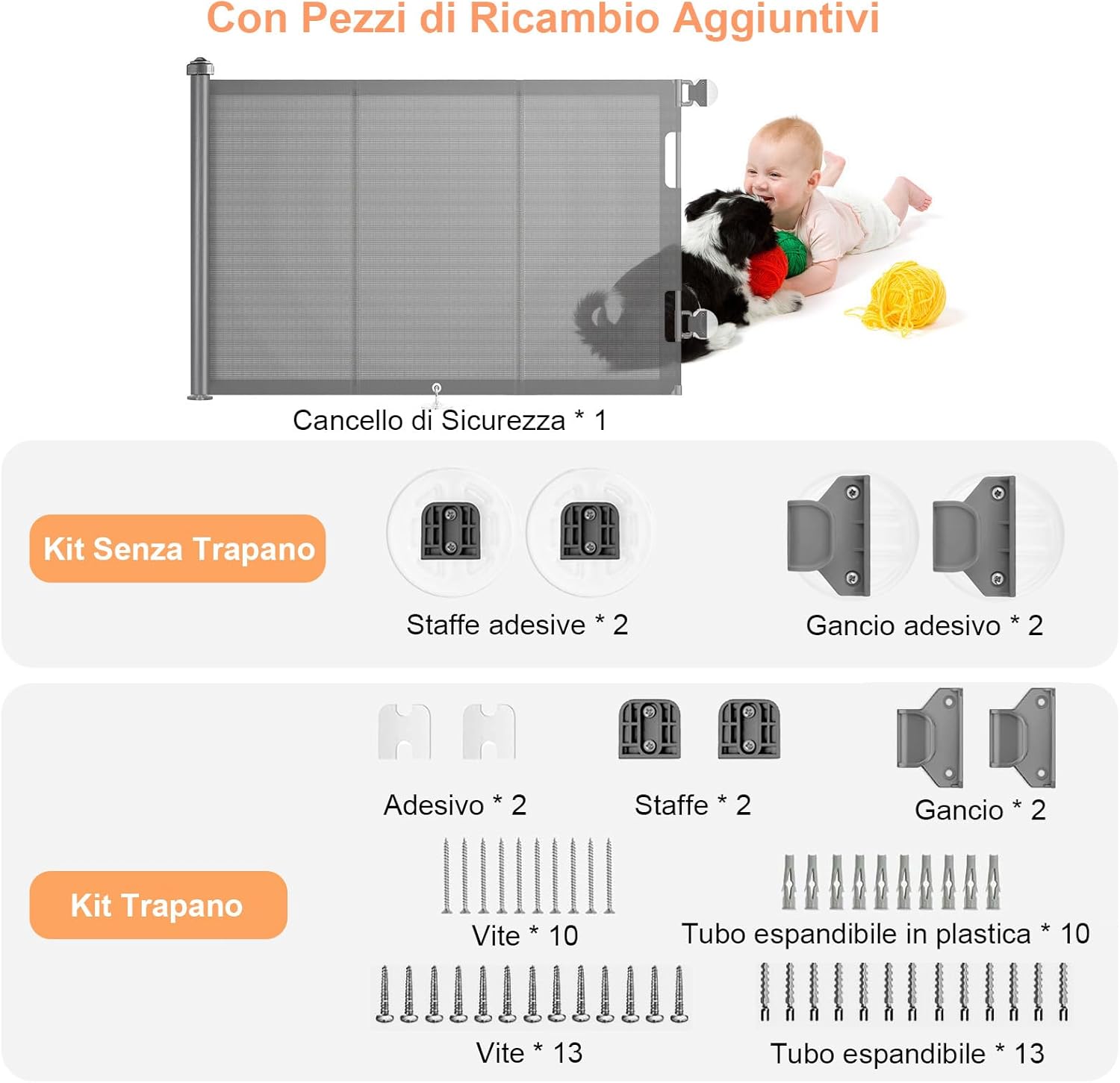 Griglia di Protezione Scale Estensibile Senza Foratura - immagine 6
