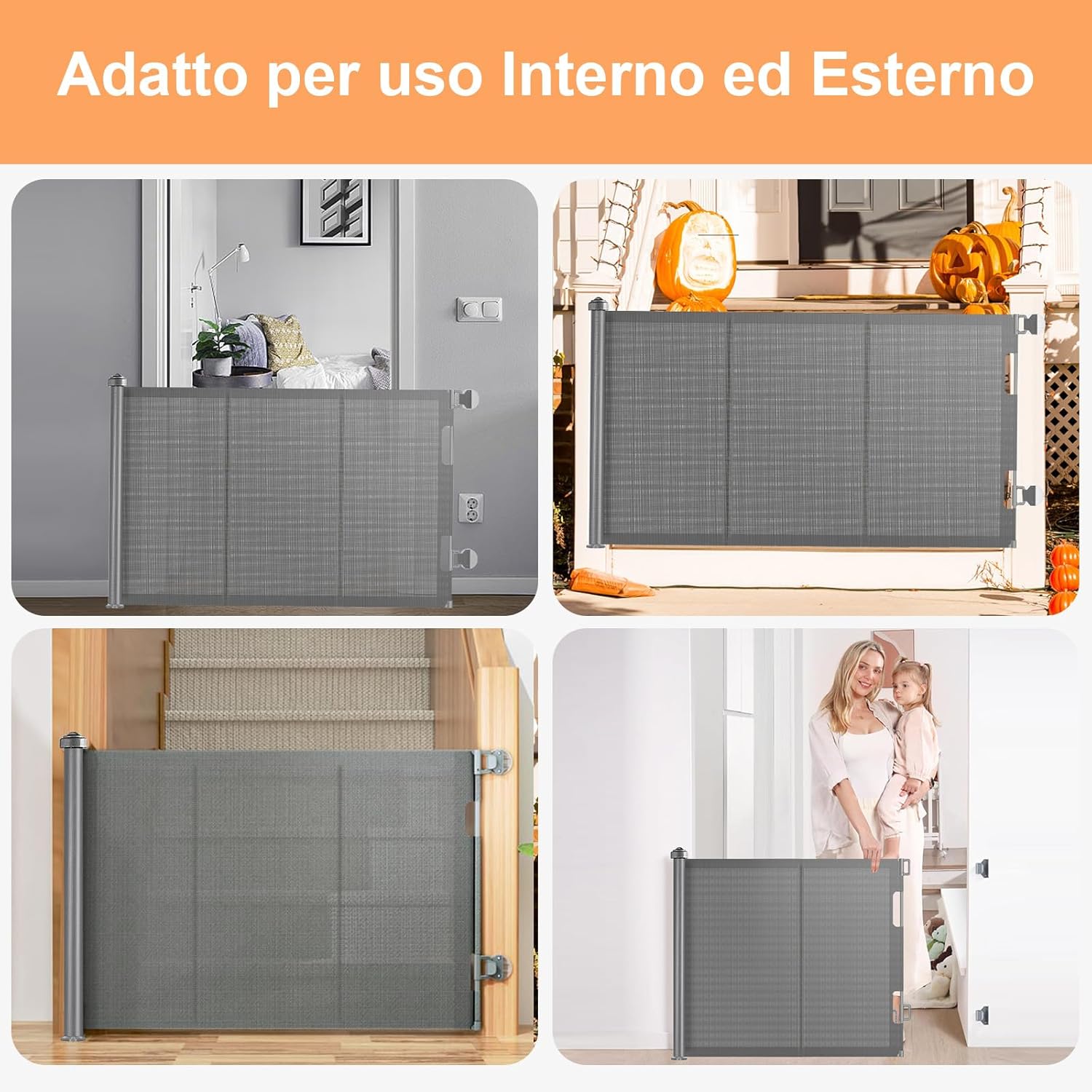 Griglia di Protezione Scale Estensibile Senza Foratura - immagine 7