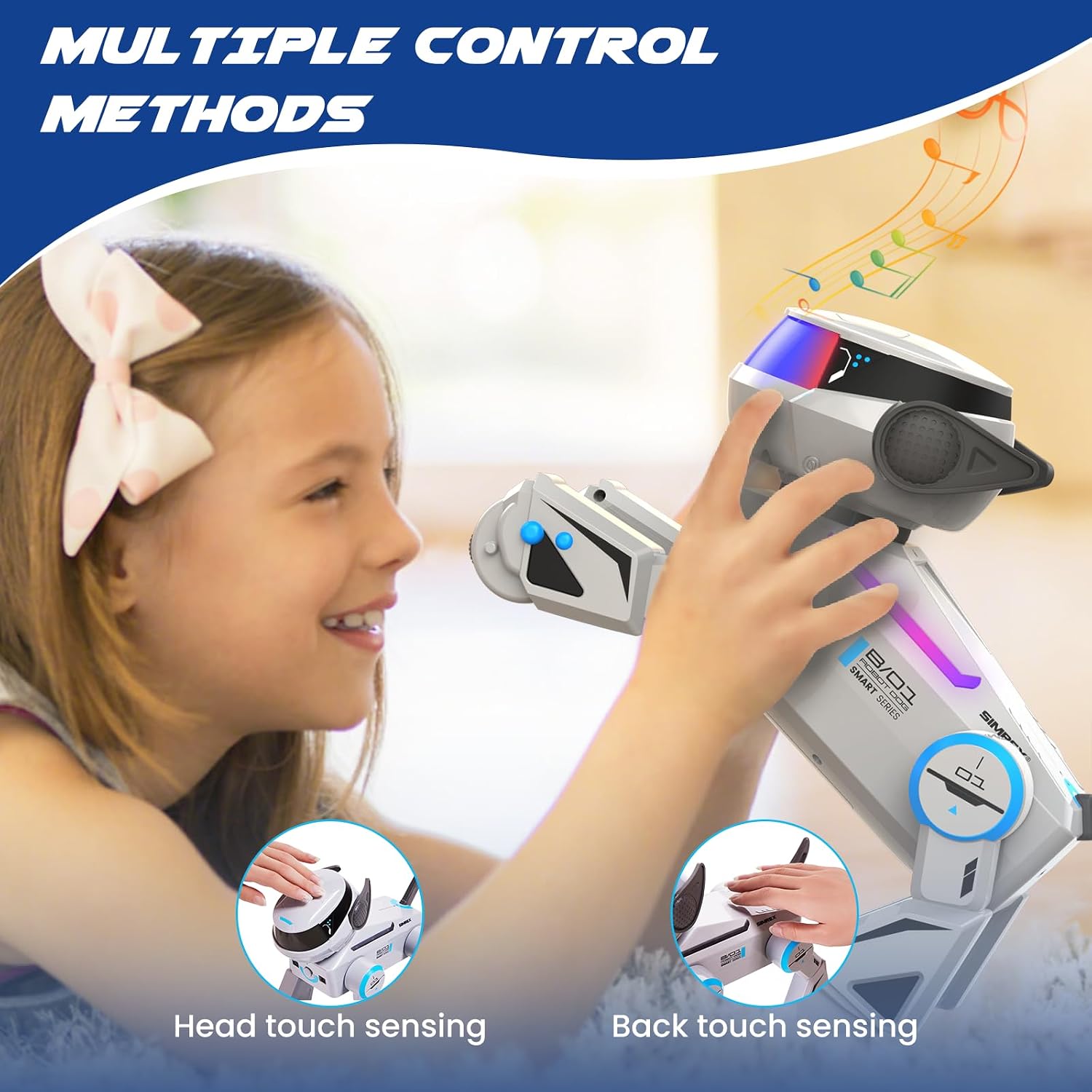 SIMREX Robot Cane Giocattolo Interattivo, Grigio | Velz
