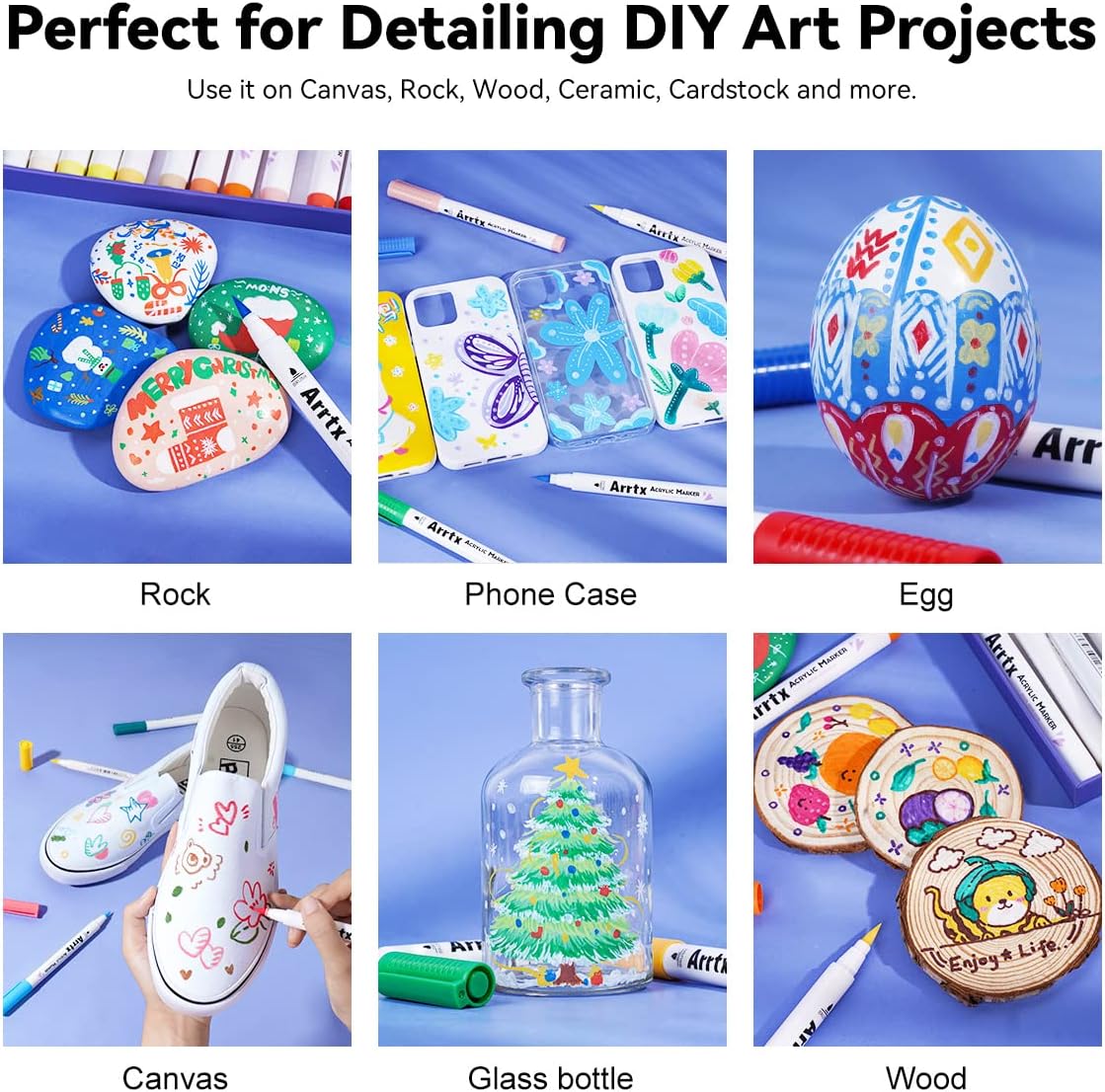 Arrtx Matite Acriliche 30 Colori Impermeabili - immagine 2