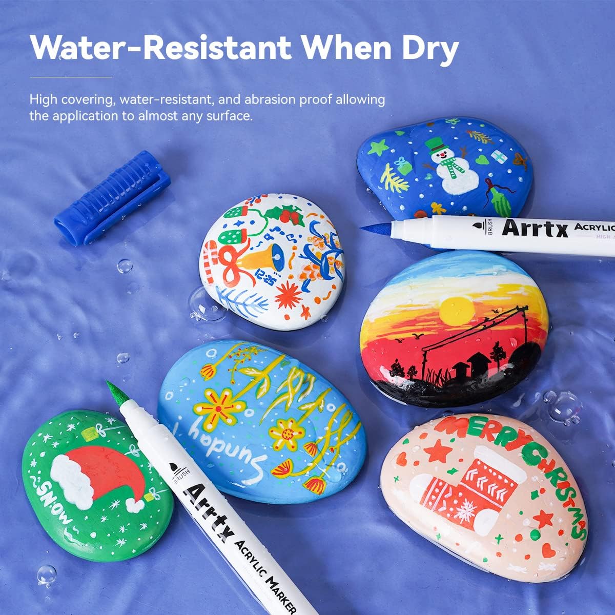 Arrtx Matite Acriliche 30 Colori Impermeabili - immagine 4