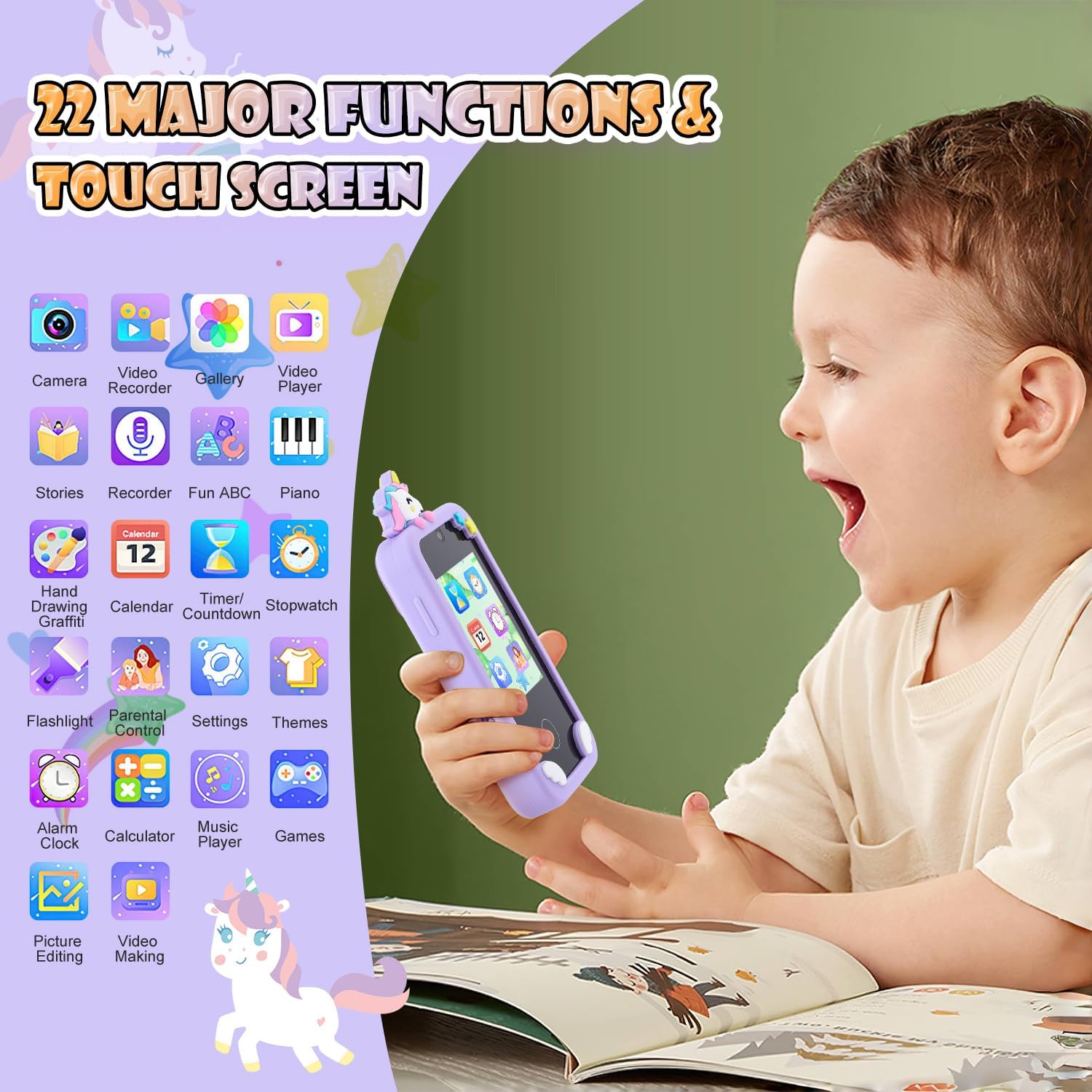 Weslery Cellulare per Bambini con Touchscreen - immagine 2