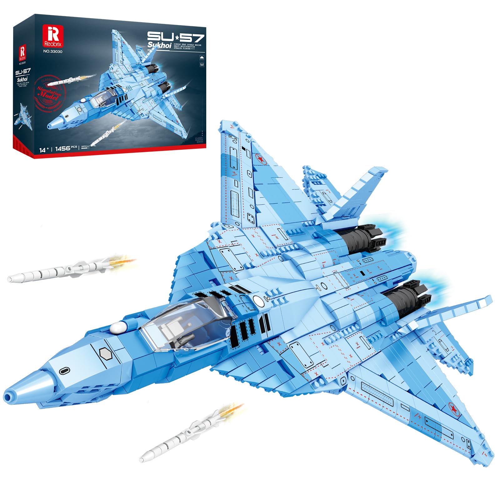 Reobrix SU-57 - Kit Costruzione Jet da Combattimento 33030