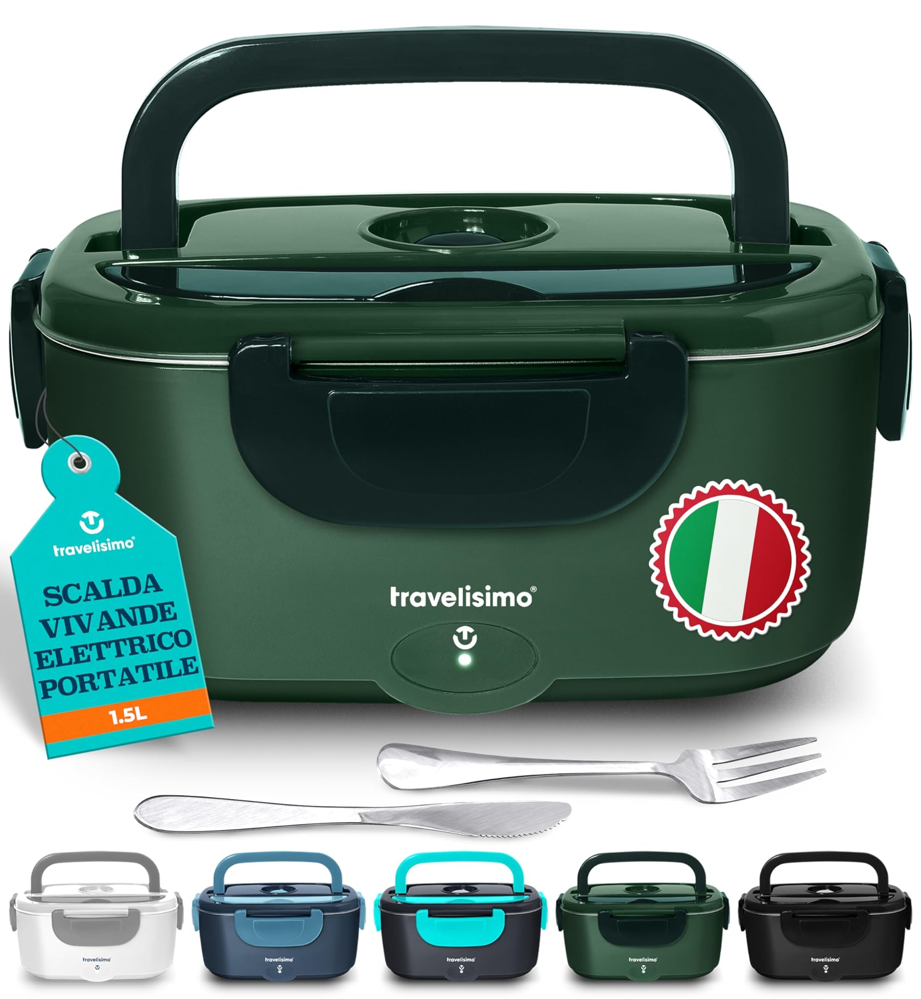 Travelisimo Scaldavivande Elettrico Portatile 80W 1.5L